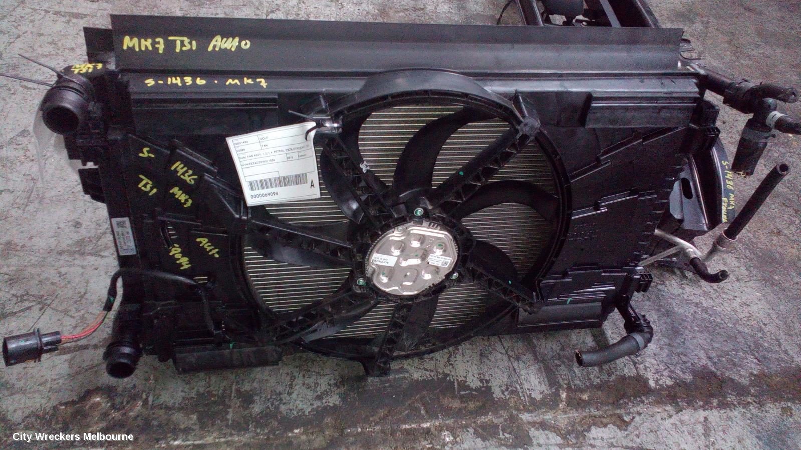 VOLKSWAGEN GOLF RADIATOR, PRIMARY RADIATOR (CLOSEST TO ENGINE), AUTO/MANUAL, 1.4, PETROL, GEN 7, 03/2013 - 08/2020 - Image 3