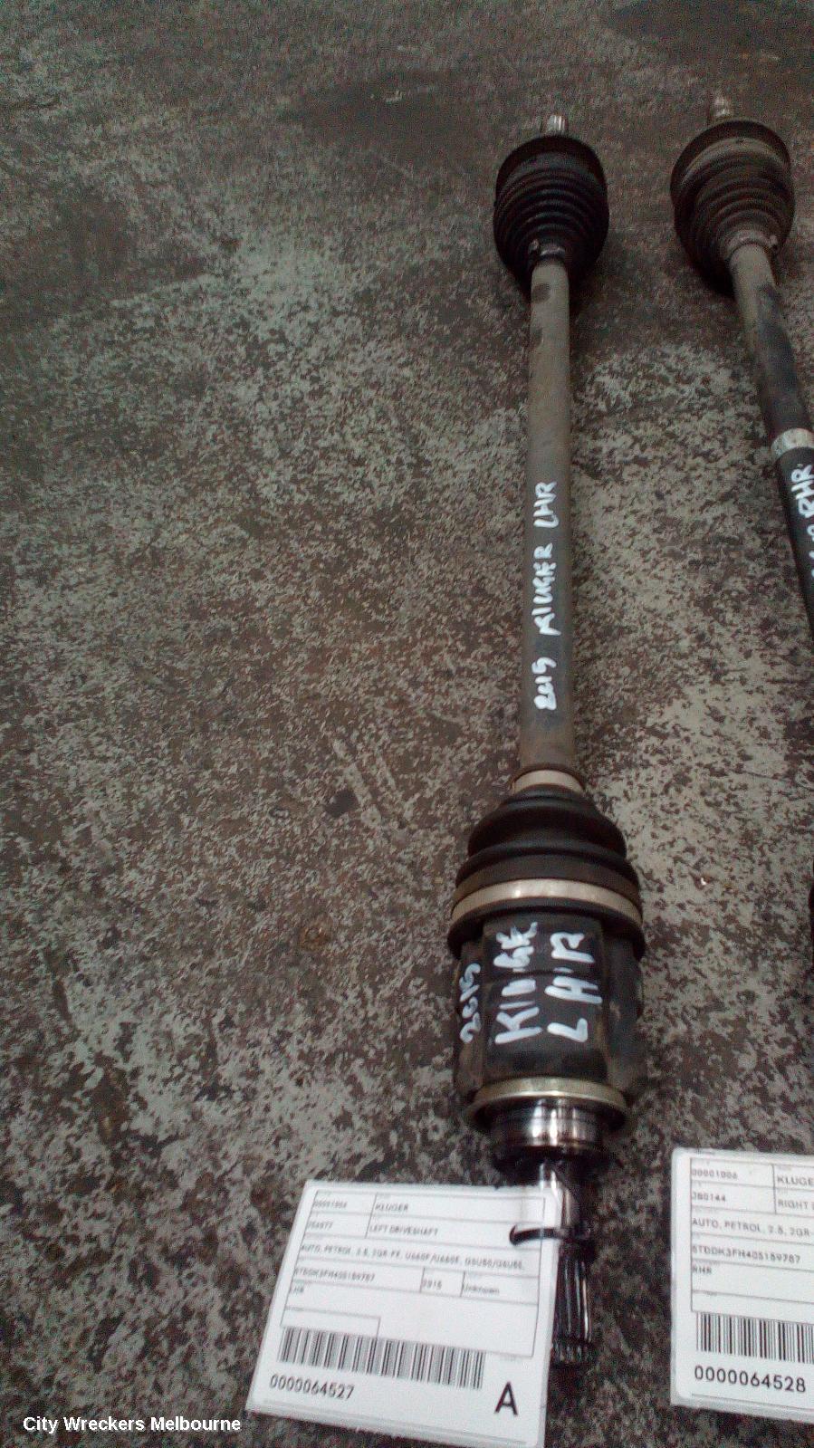 TOYOTA KLUGER LEFT DRIVESHAFT, REAR, AUTO, AWD, PETROL, 3.5, 2GR-FE, U660F, GSU50-GSU55, 12/2013 - 10/2016 - Image 1