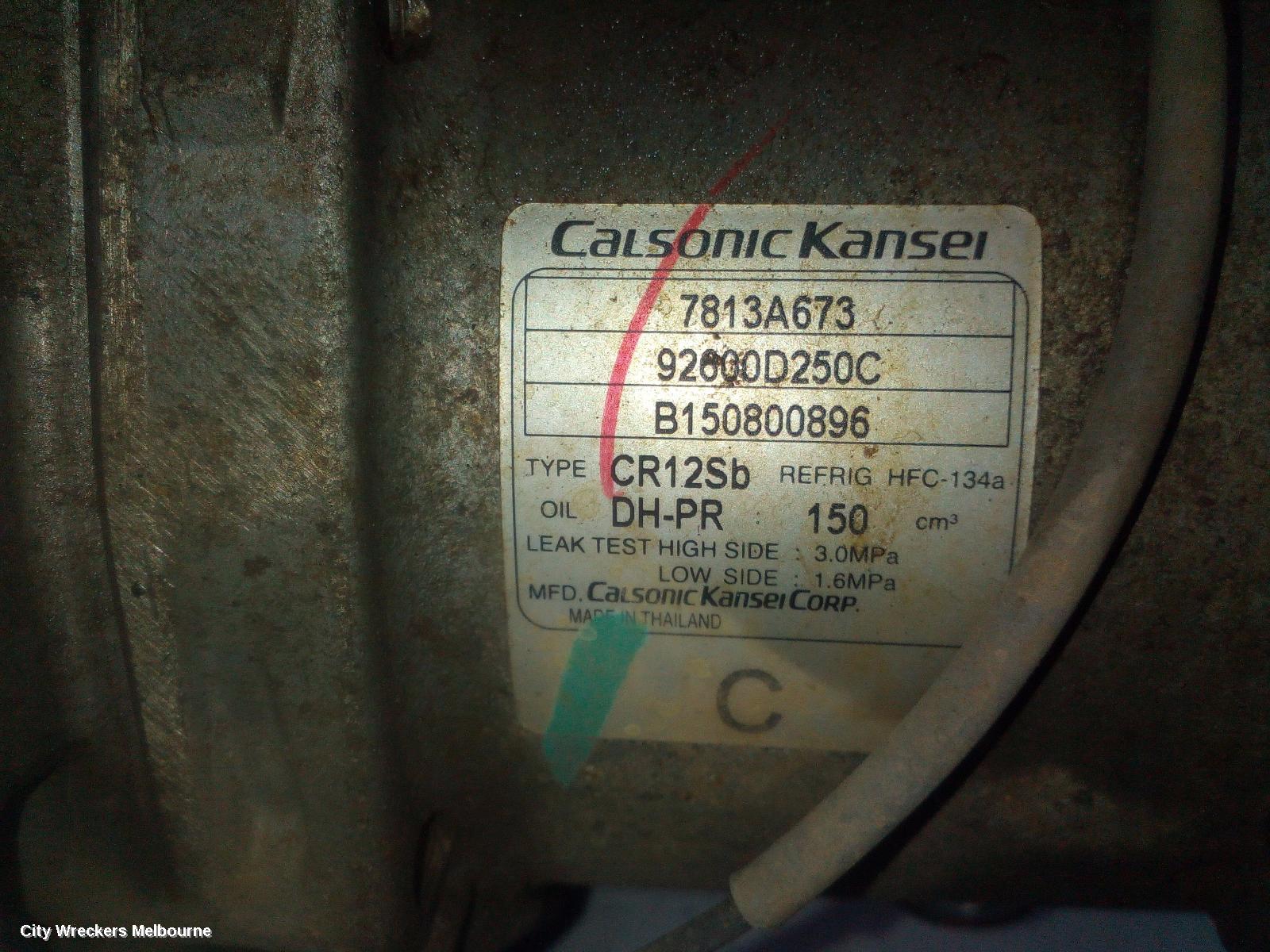 MITSUBISHI TRITON A/C COMPRESSOR, MQ-MR, 2.4, 4N15, DIESEL, 04/2015 ONWARDS - Image 2