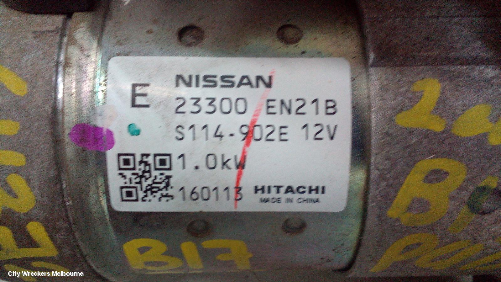 NISSAN PULSAR STARTER, PETROL, 1.8, MRA8DE, B17/C12, 12/2012 - 12/2017 - Image 3