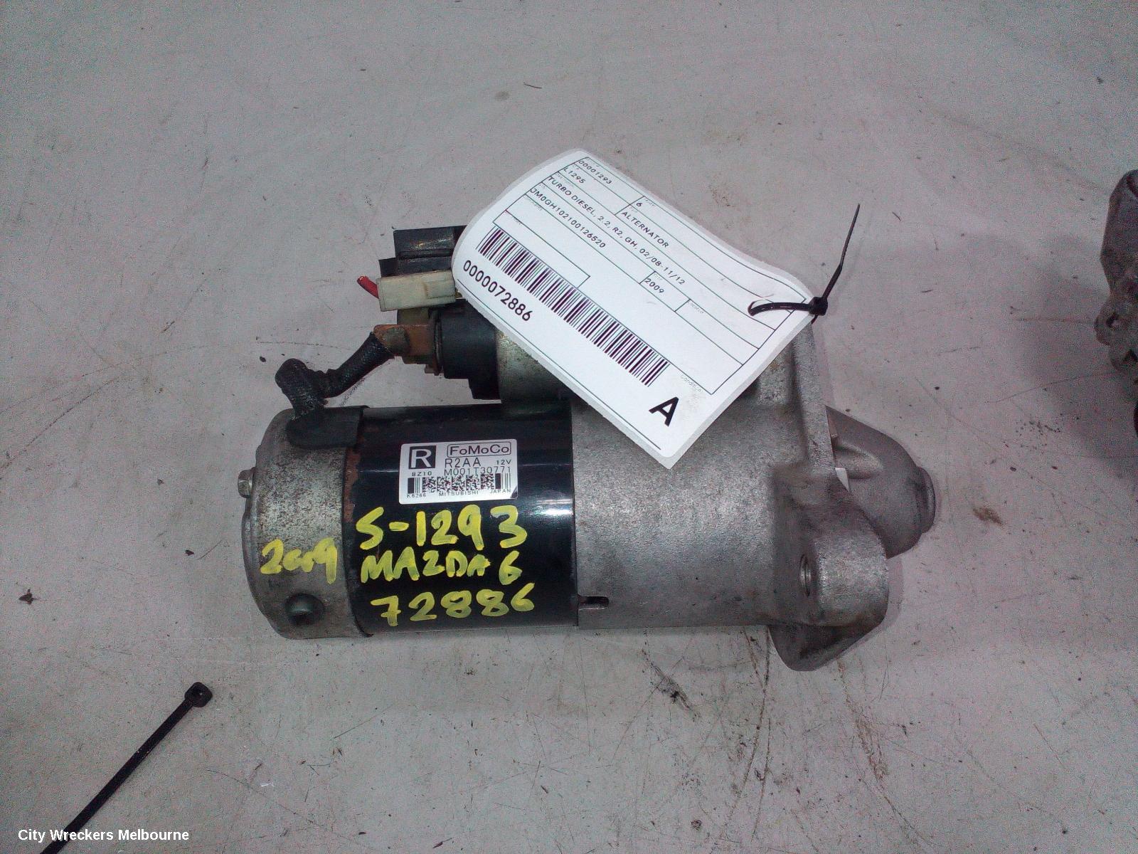 MAZDA 6 ALTERNATOR, TURBO DIESEL, 2.2, R2, GH, 02/2008 - 11/2012 - Image 2