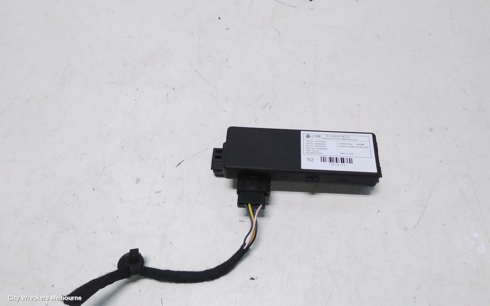 MG HS, SAS23, 08/2019 - 12/2024, TYRE PRESS MON: 117227 - Image 1