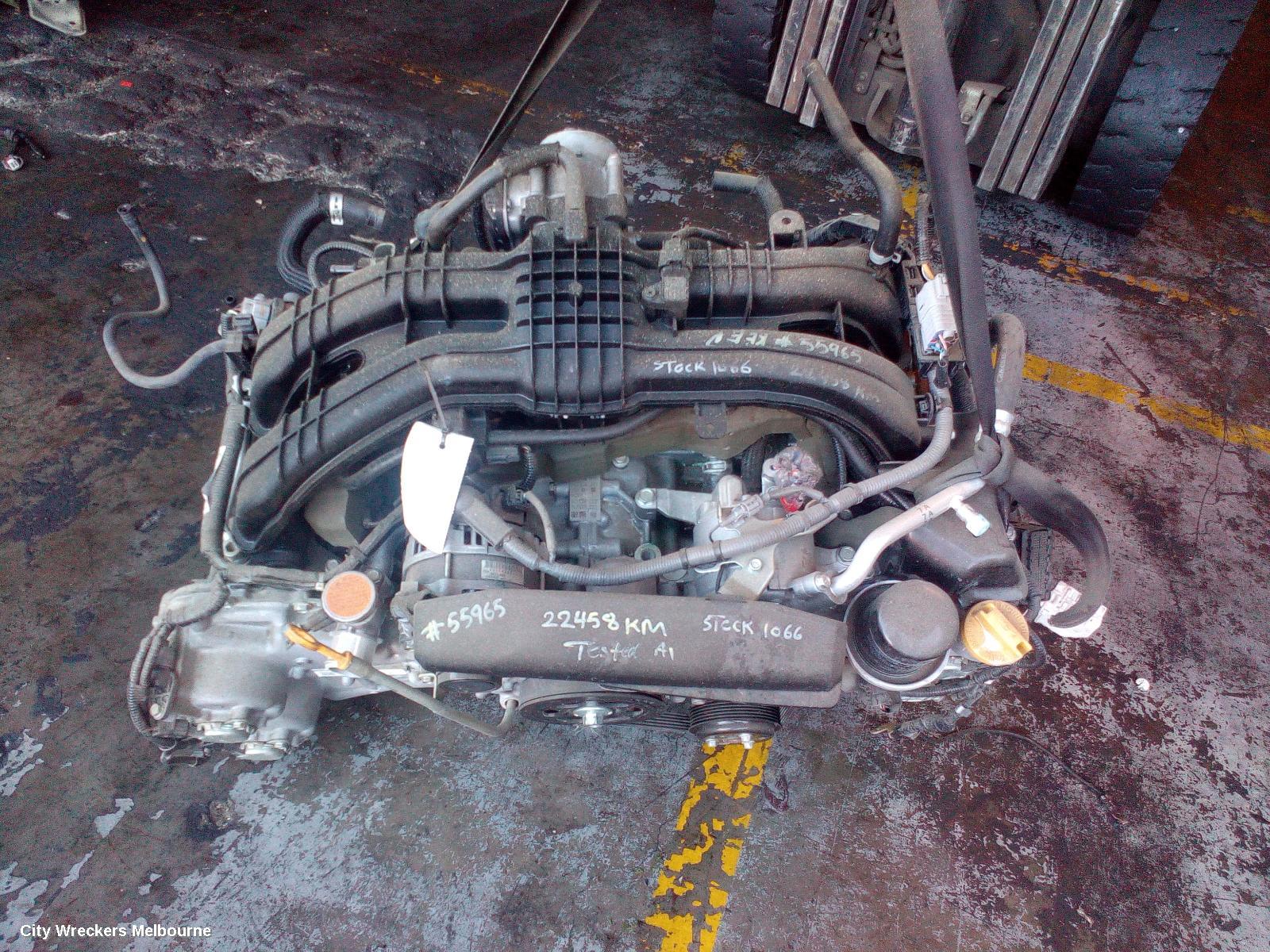 SUBARU IMPREZA ENGINE, PETROL, 2.0, FB20, AUTO T/M, G5, 11/2016 ONWARDS - Image 2