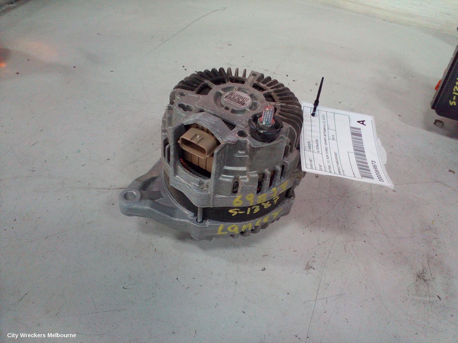 MITSUBISHI LANCER ALTERNATOR, PETROL, 2.0, NON TURBO, 130AMP, A2TX0891A, CJ, 07/2007 - 10/2015 - Image 2