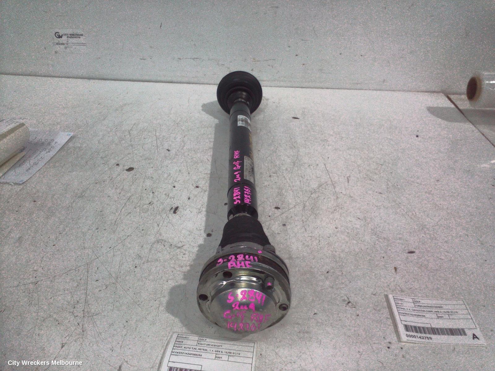 VOLKSWAGEN GOLF RIGHT DRIVESHAFT, FRONT, AUTO T/M, PETROL, 1.4, GEN 6, 10/2008 - 01/2016 - Image 2