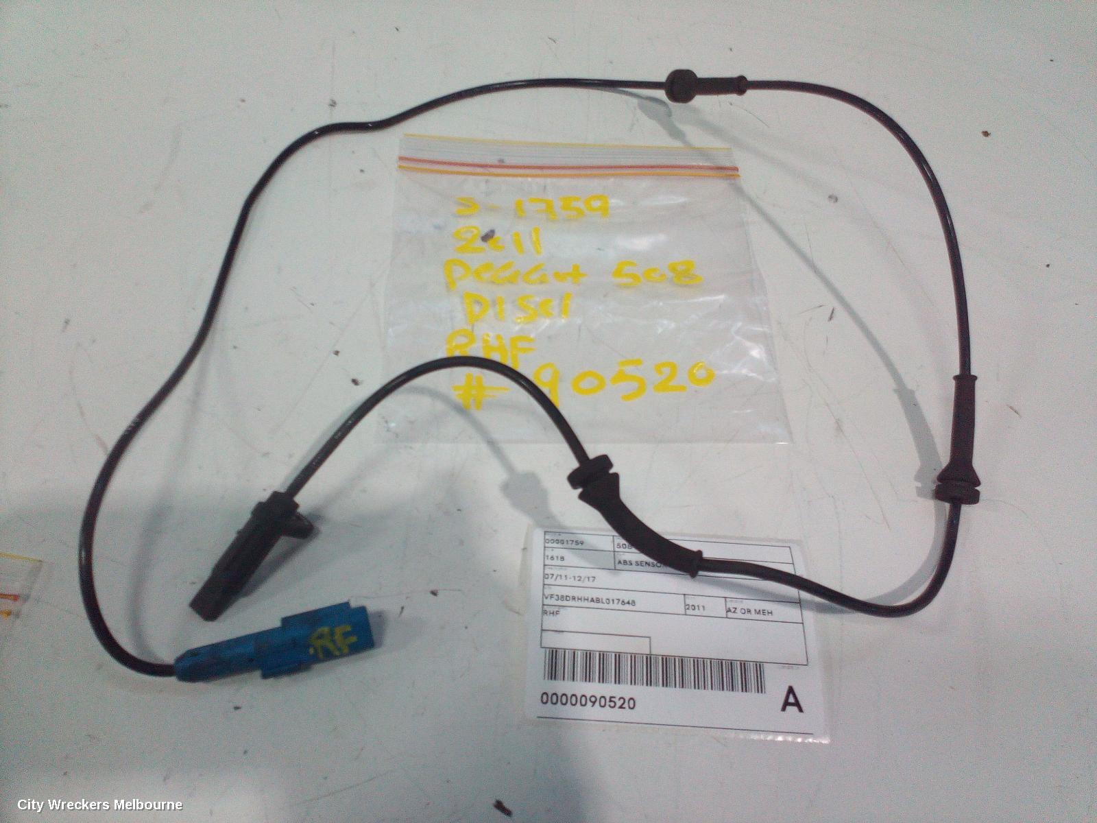 PEUGEOT 508 ABS SENSOR, 07/2011 - 12/2017 - Image 1