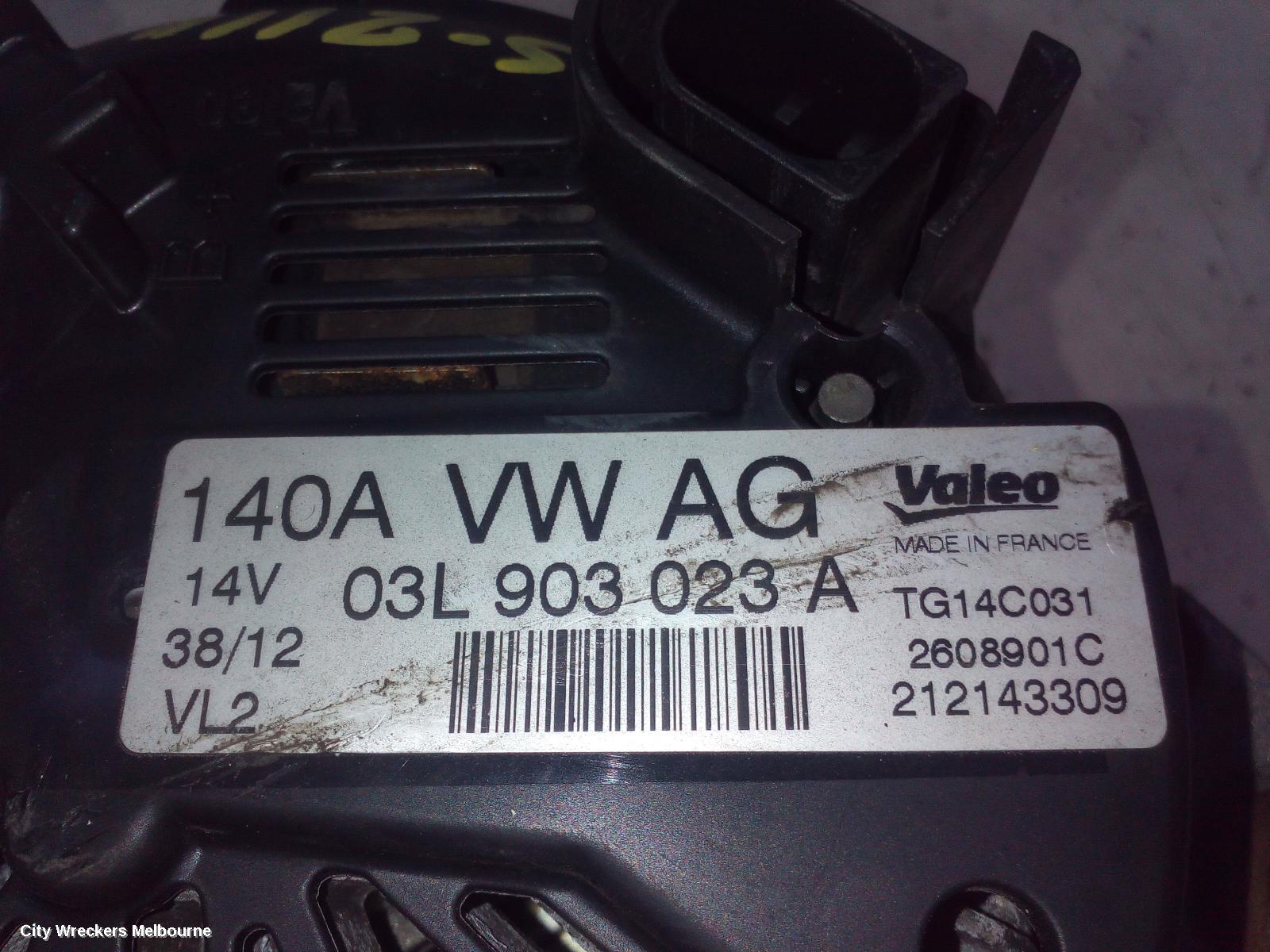 VOLKSWAGEN TIGUAN ALTERNATOR, DIESEL, 2.0, VALEO 03L903023F, 5N, 05/2008 - 08/2016 - Image 2