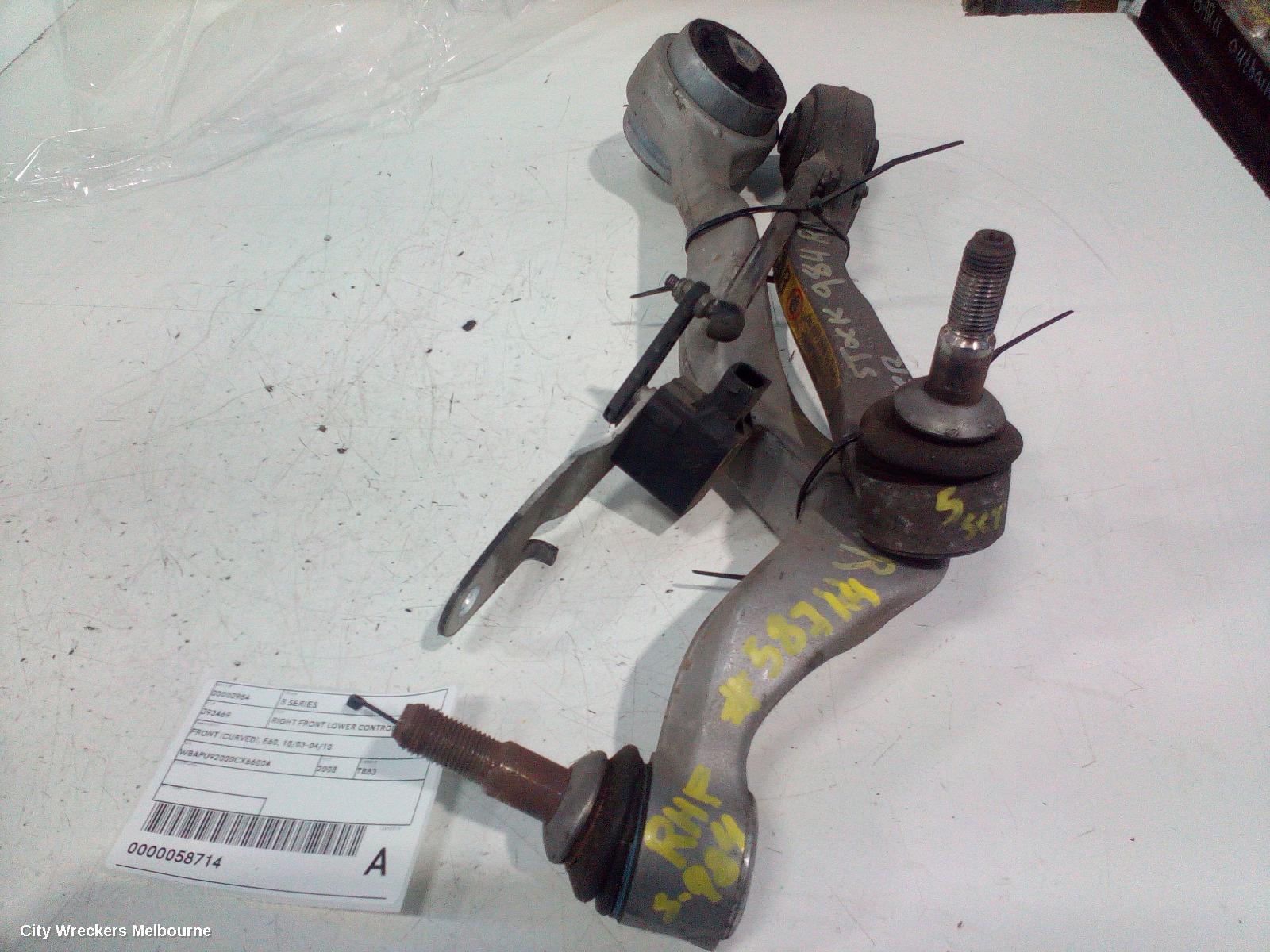 BMW 5 SERIES RIGHT FRONT LOWER CONTROL ARM, FRONT (CURVED), E60, 10/2003 - 04/2010 - Image 3