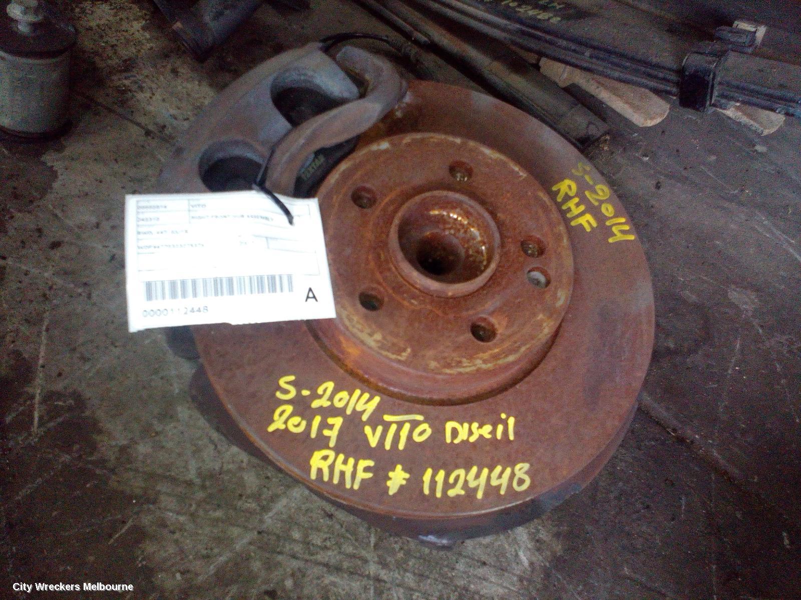 MERCEDES VITO RIGHT FRONT HUB ASSEMBLY, RWD, 447, 03/2015 ONWARDS - Image 2