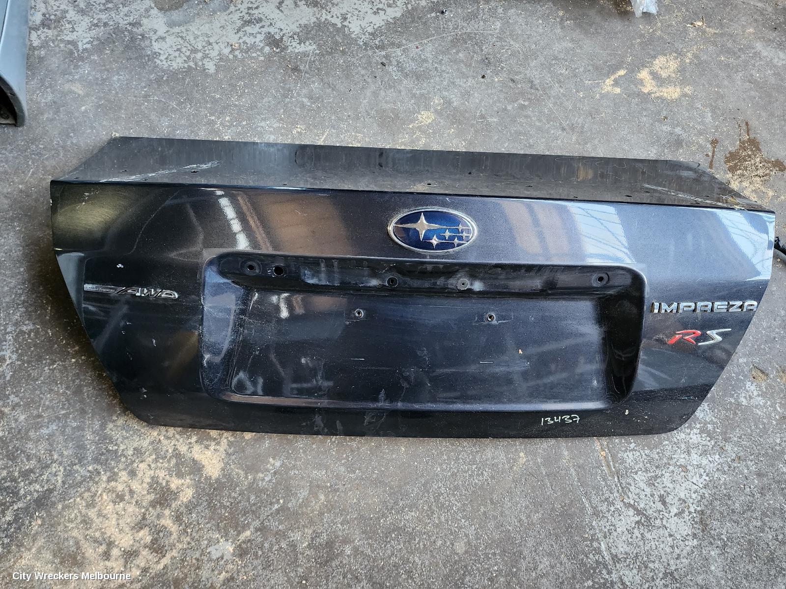 SUBARU IMPREZA BOOTLID/TAILGATE, BOOTLID, G3, STANDARD TYPE, SPOILERED TYPE, 04/2007 - 11/2011 - Image 2