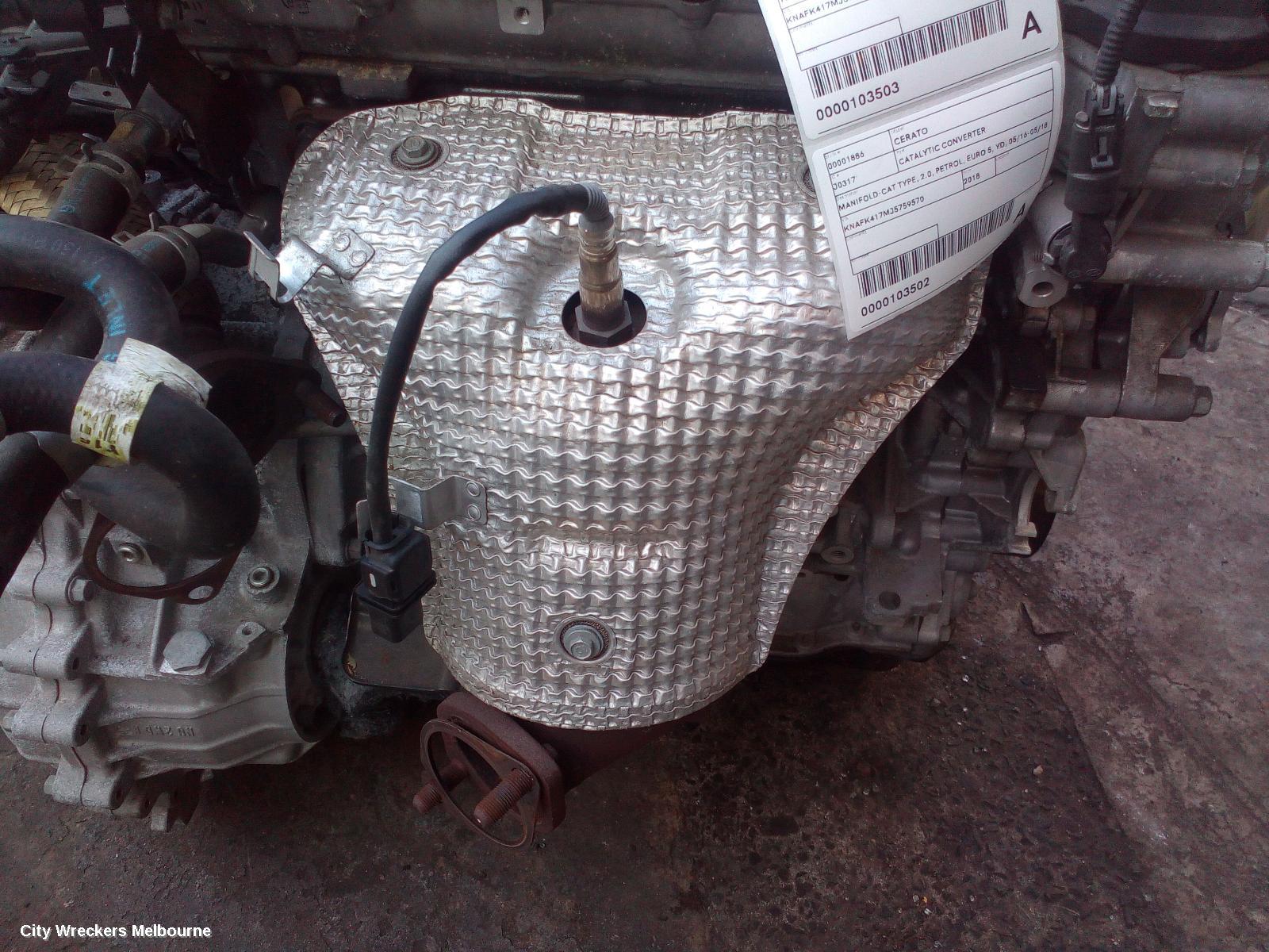 KIA CERATO CATALYTIC CONVERTER, MANIFOLD-CAT TYPE, 2.0, PETROL, YD, 05/2016 - 05/2018 - Image 1