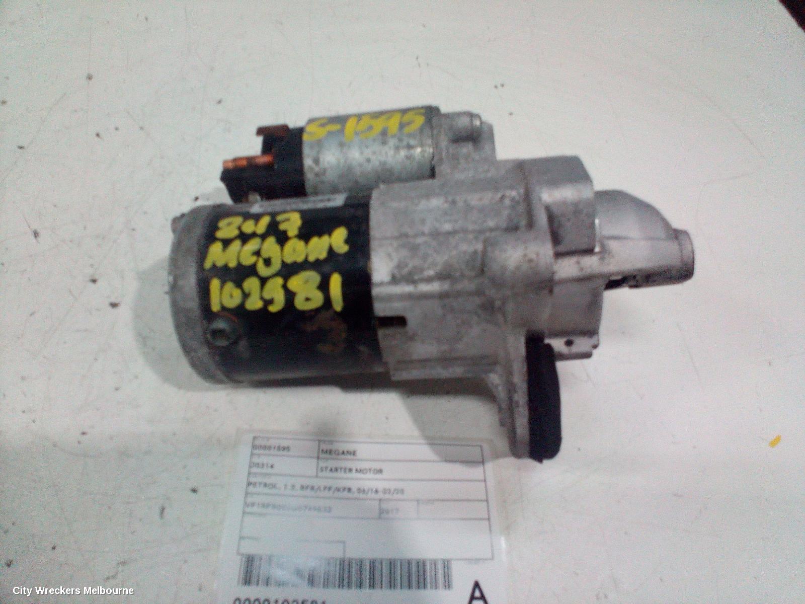 RENAULT MEGANE STARTER, PETROL, 1.2, BFB/LFF/KFB, 06/2016 - 02/2020 - Image 1