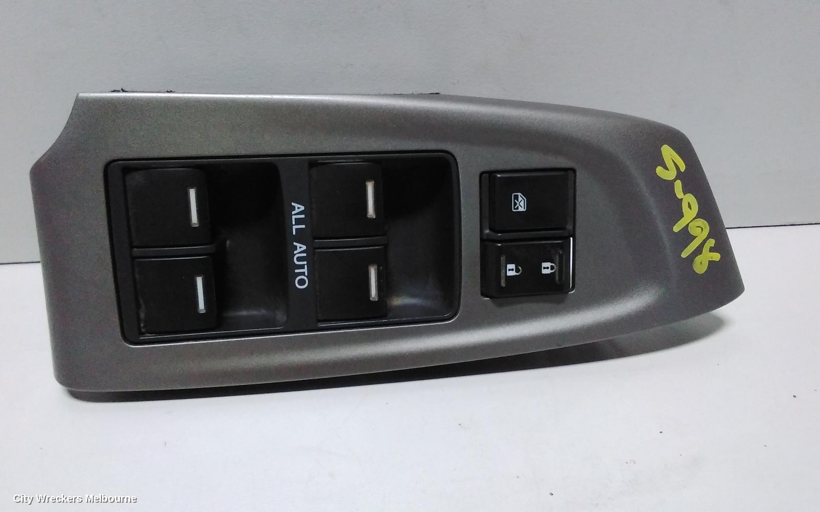 HONDA ACCORD PWR DR WIND SWITCH, RH FRONT (MASTER SWITCH), 8TH GEN, EURO (VIN JHMCU), BASE, 06/2008 - 12/2009 - Image 2
