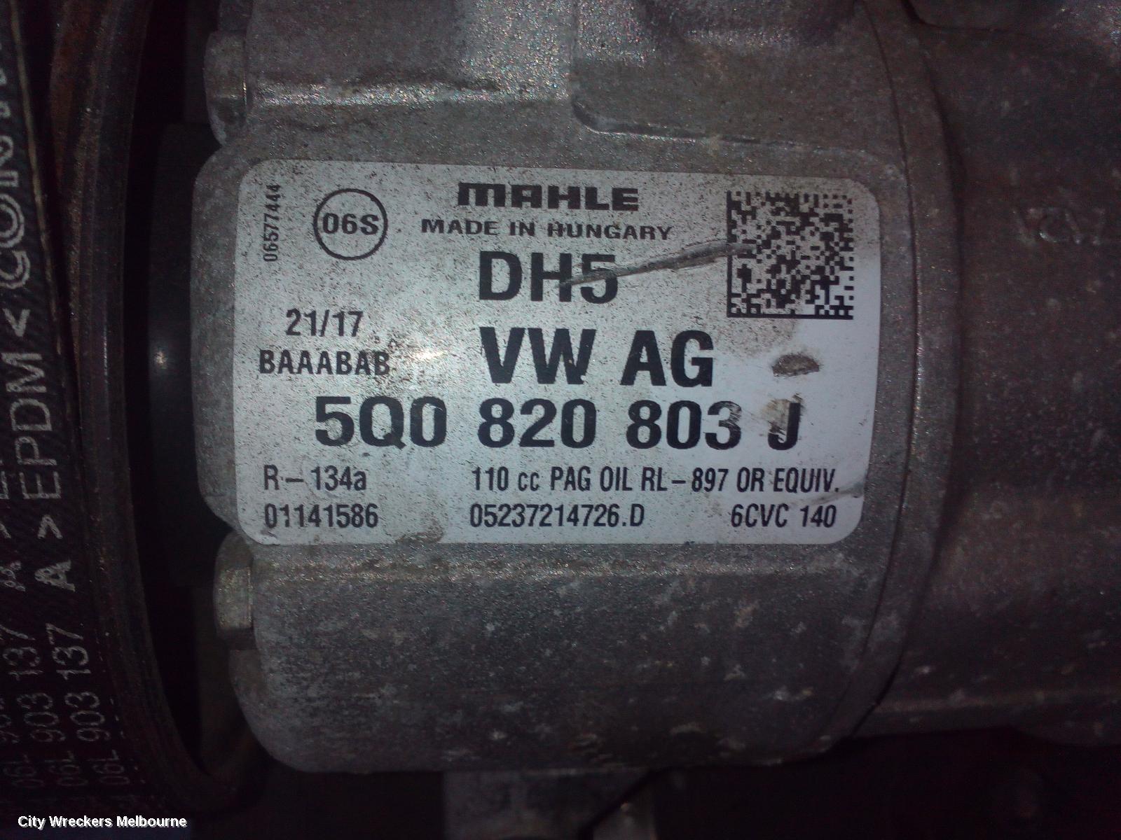 VOLKSWAGEN TIGUAN A/C COMPRESSOR, 5NA, 2.0, PETROL, 06/2016 ONWARDS - Image 2