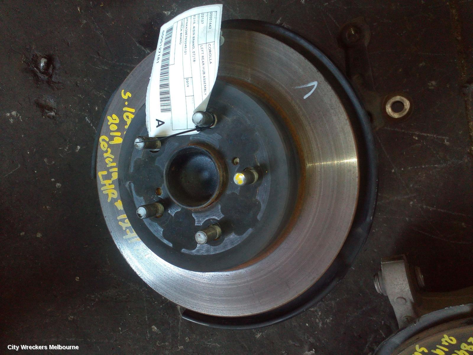 TOYOTA COROLLA LEFT REAR HUB ASSEMBLY, E210, AISIN BRAND, 07/2018 ONWARDS - Image 2