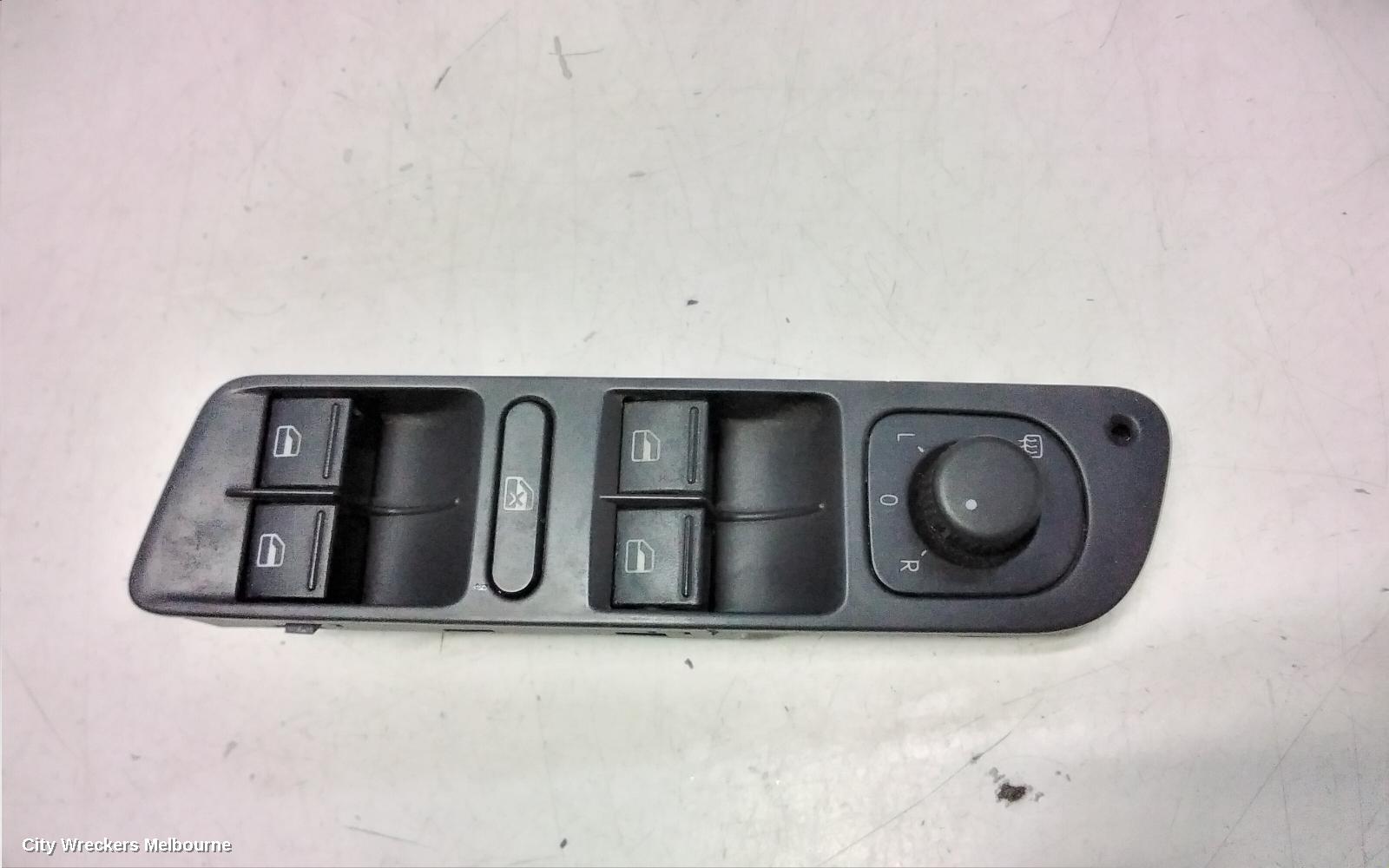 VOLKSWAGEN TIGUAN PWR DR WIND SWITCH, RH FRONT (MASTER SWITCH), W/ CHROME ON SWITCHES TYPE, 5N, 06/2010 - 08/2016 - Image 1