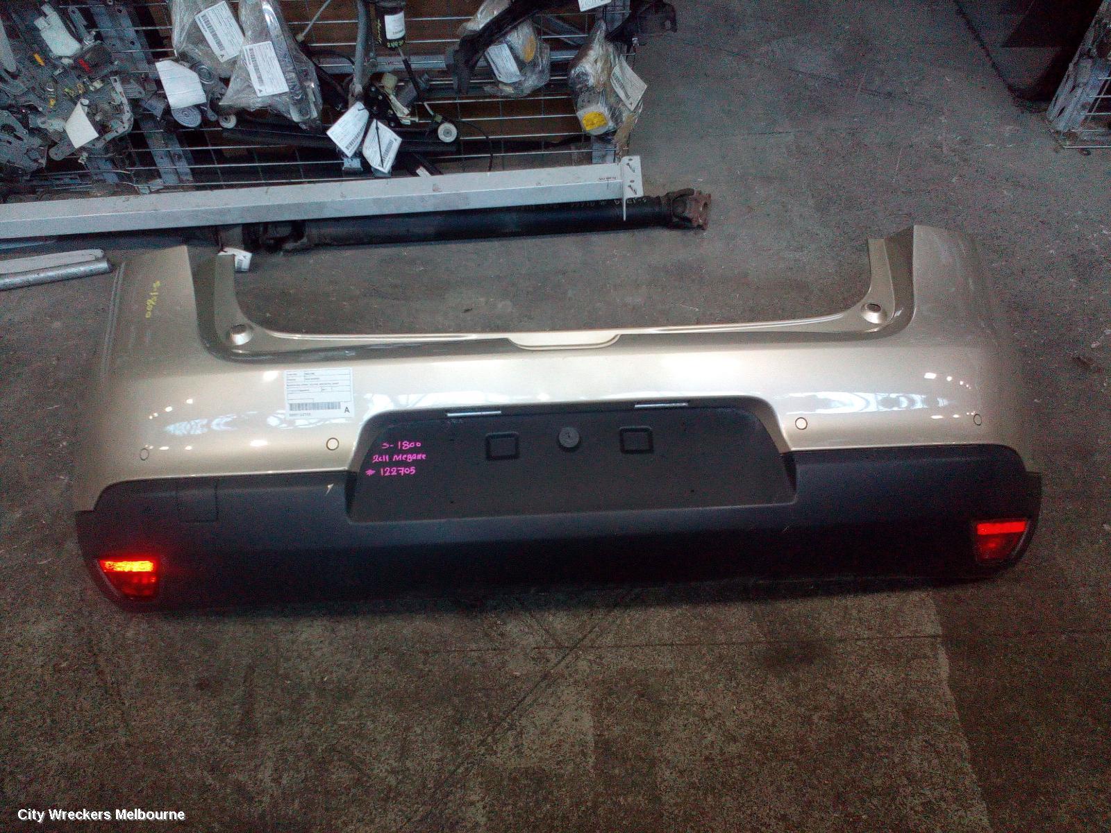 RENAULT MEGANE REAR BUMPER, BUMPER BAR (UPPER), X32/X95, 5DR HATCH, SPORT EDITION/PRIVILEGE, W/ PARK SENSOR TYPE, 09/2010 - 06/2013 - Image 1