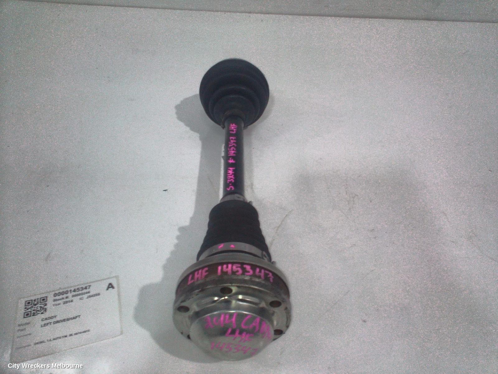 VOLKSWAGEN CADDY LEFT DRIVESHAFT, DIESEL, 1.6, AUTO T/M, 2K, 08/2010 - 06/2015 - Image 2
