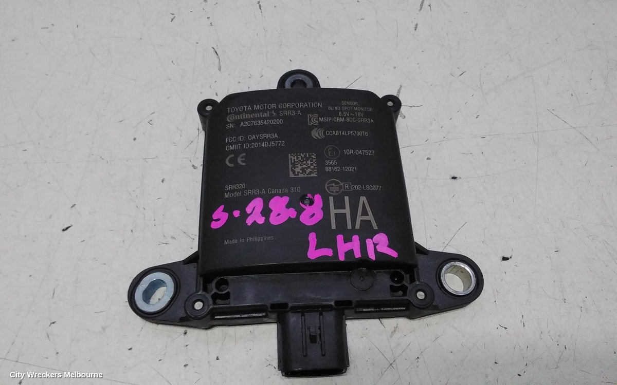 TOYOTA COROLLA REVERSE CAMERA, BLIND SPOT MONITOR SENSOR (LH REAR BEHIND BUMPER), E210, 07/2018 - 08/2022 - Image 1