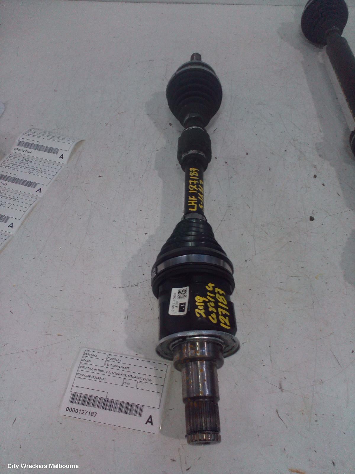 TOYOTA COROLLA LEFT DRIVESHAFT, AUTO T/M, PETROL, 2.0, M20A-FKS, MZEA12R, 07/2018 ONWARDS - Image 1