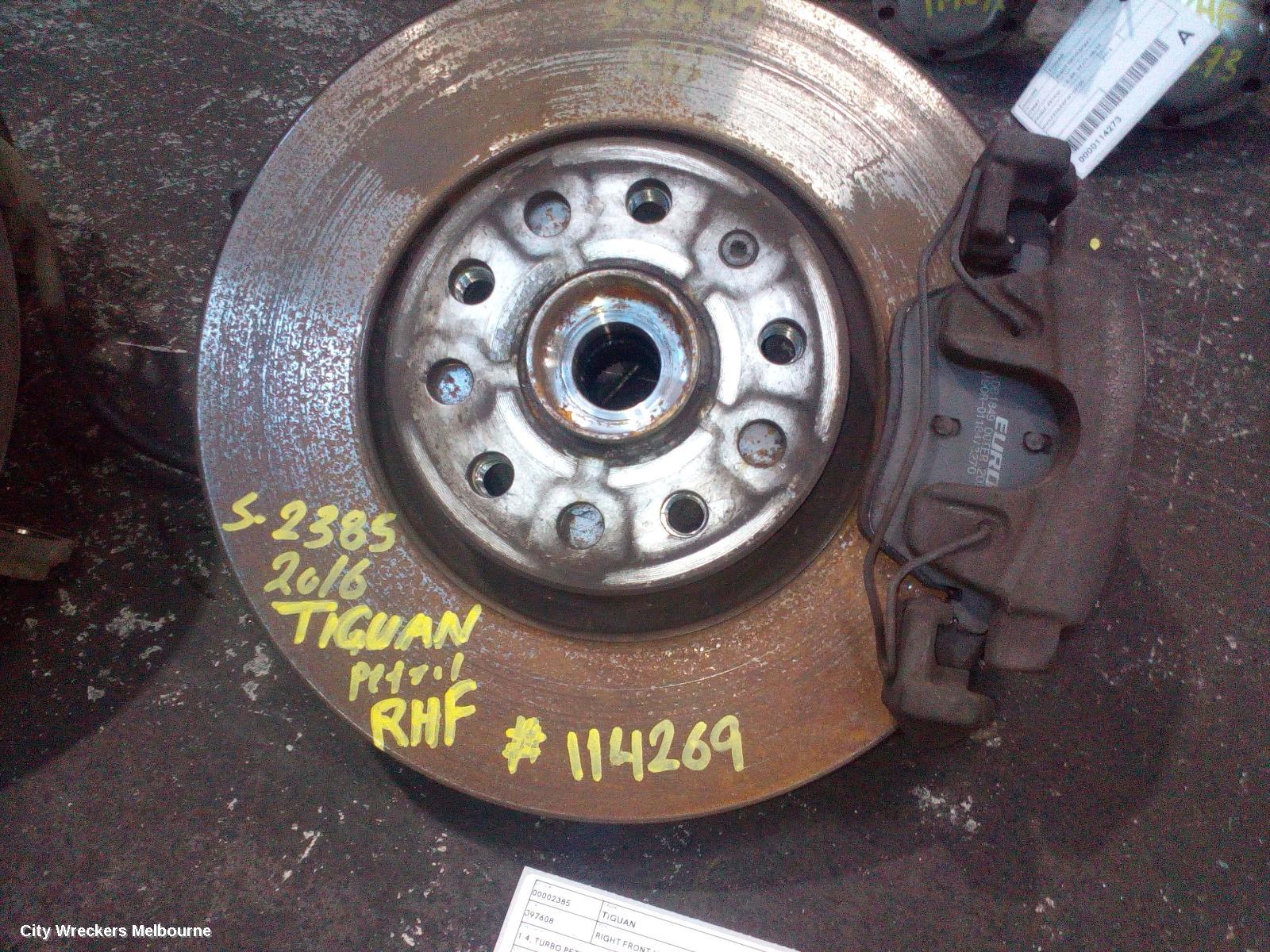 VOLKSWAGEN TIGUAN RIGHT FRONT HUB ASSEMBLY, 1.4, TURBO PETROL, 5N, 07/2011 - 08/2016 - Image 1