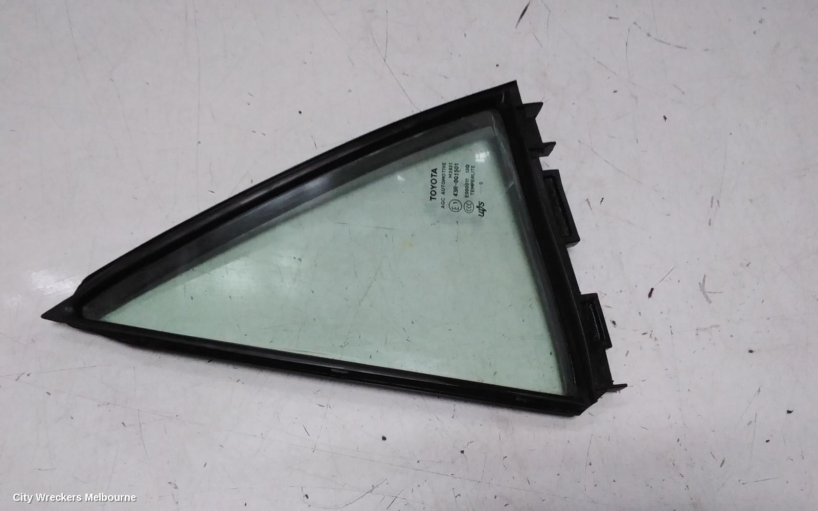 TOYOTA COROLLA LEFT REAR 1/4 DOOR GLASS, ZRE152R, HATCH, 03/2007 - 09/2012 - Image 1
