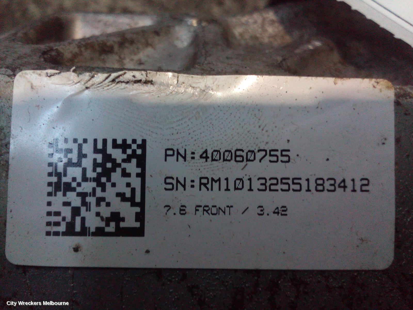 HOLDEN COLORADO DIFFERENTIAL CENTRE, FRONT, 2.8, AUTO T/M, RG/RG 7, 3.42 RATIO, 01/2012 - 12/2020 - Image 3