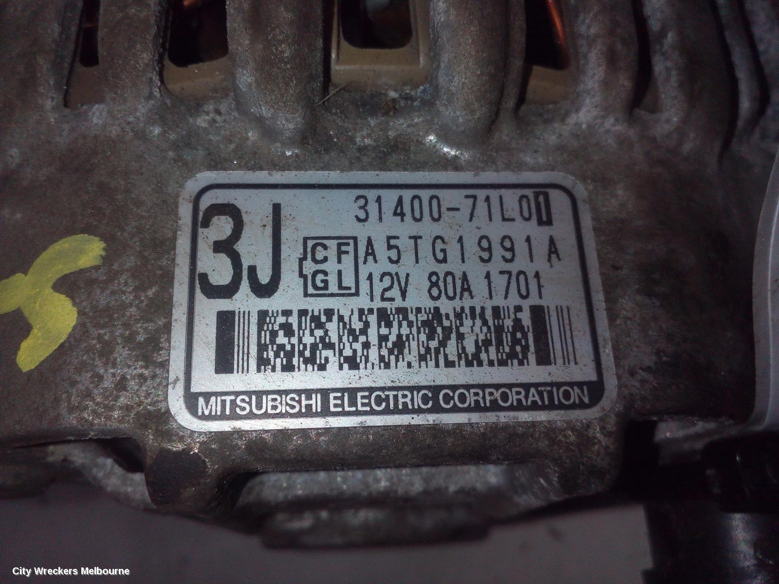 SUZUKI SWIFT ALTERNATOR, PETROL, MITSUBISHI 80AMP, FZ, 08/2010 - 03/2017 - Image 2