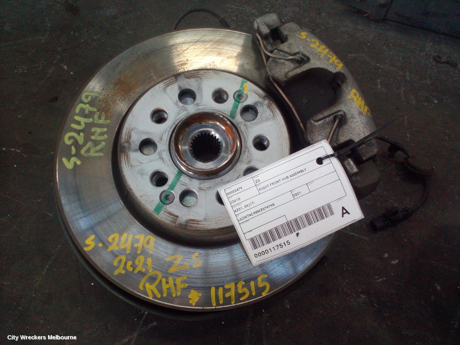 MG ZS RIGHT FRONT HUB ASSEMBLY, AZS1, 09/2017 - 06/2025 - Image 1