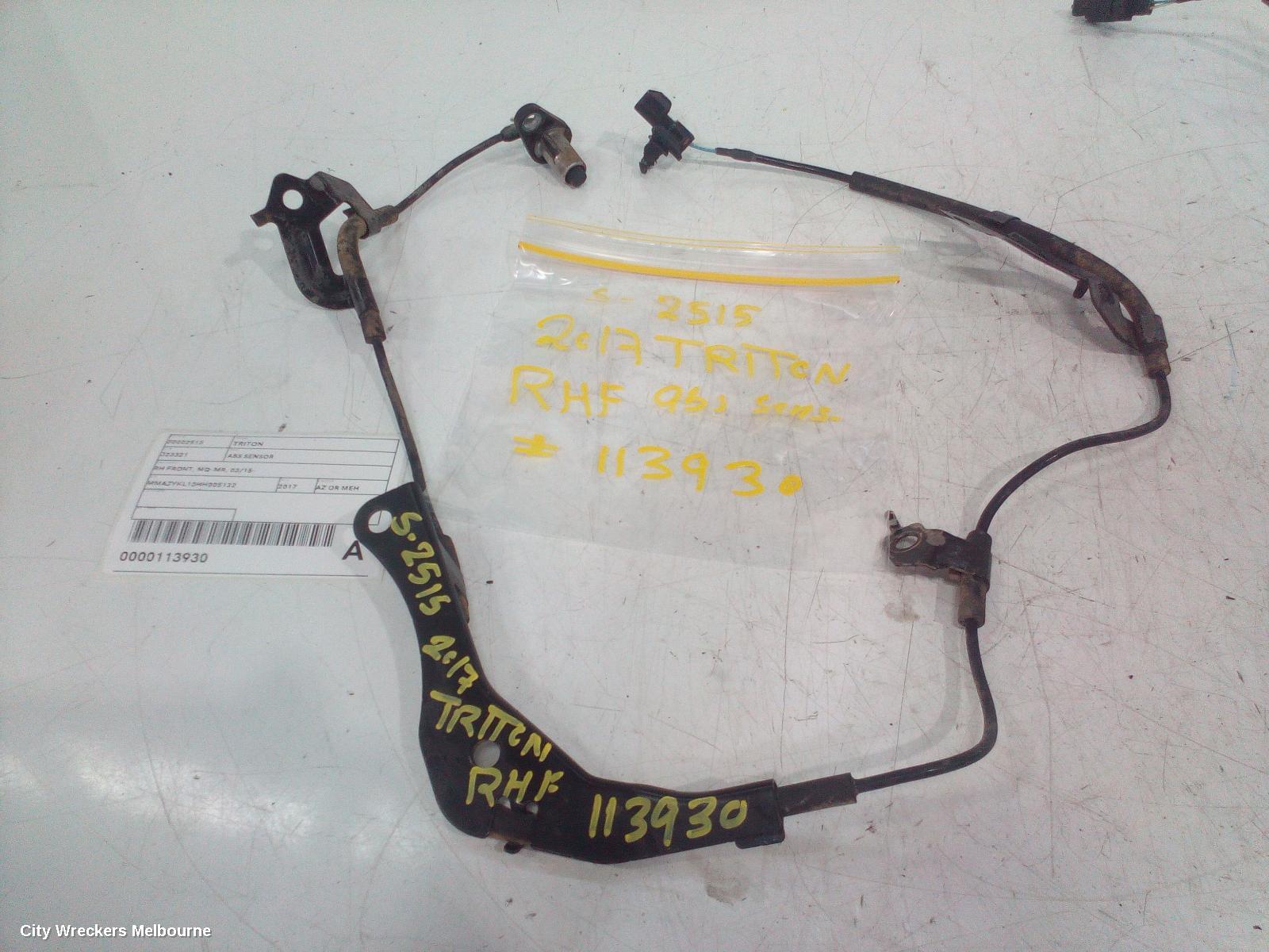 MITSUBISHI TRITON ABS SENSOR, RH FRONT, MQ-MR, 03/2015 ONWARDS - Image 1