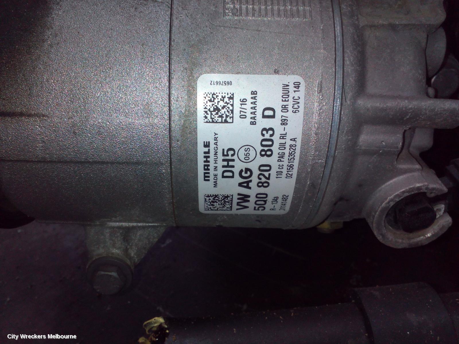 VOLKSWAGEN GOLF A/C COMPRESSOR, GEN 7, 1.4/1.8, PETROL, 03/2013 - 08/2020 - Image 1