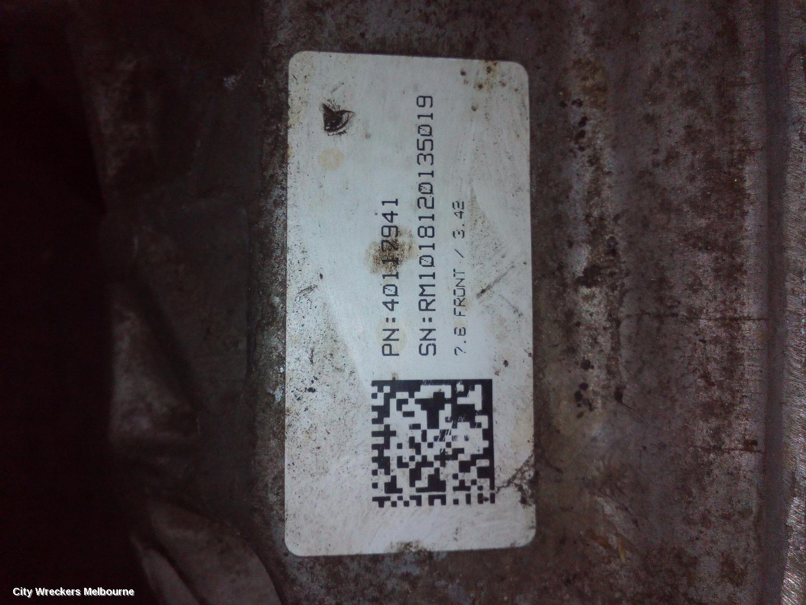 HOLDEN COLORADO DIFFERENTIAL CENTRE, FRONT, 2.8, AUTO T/M, RG/RG 7, 3.42 RATIO, 01/2012 - 12/2020 - Image 3