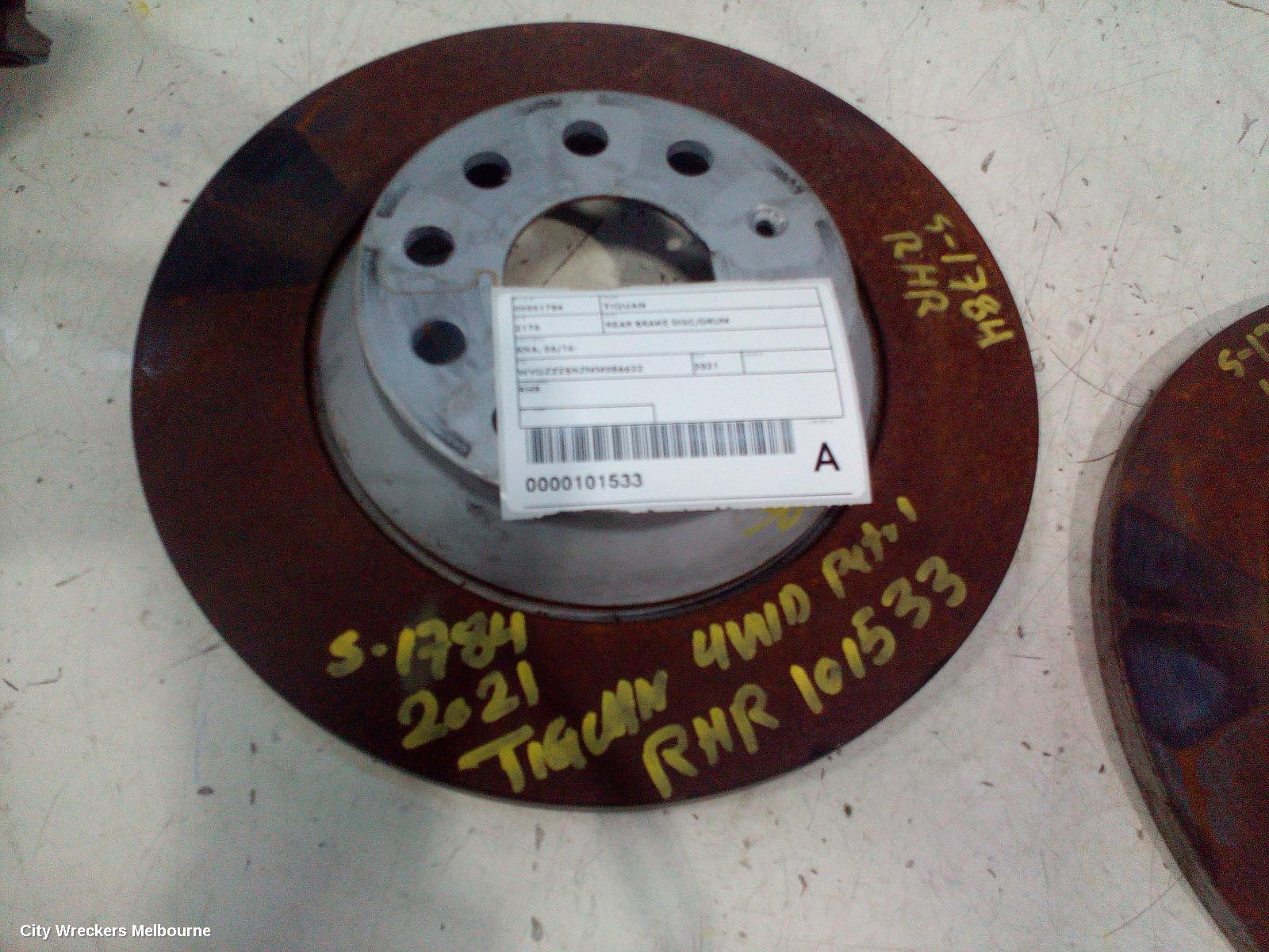 VOLKSWAGEN TIGUAN REAR BRAKE DISC/DRUM, 5NA, 06/2016 - 02/2024 - Image 2