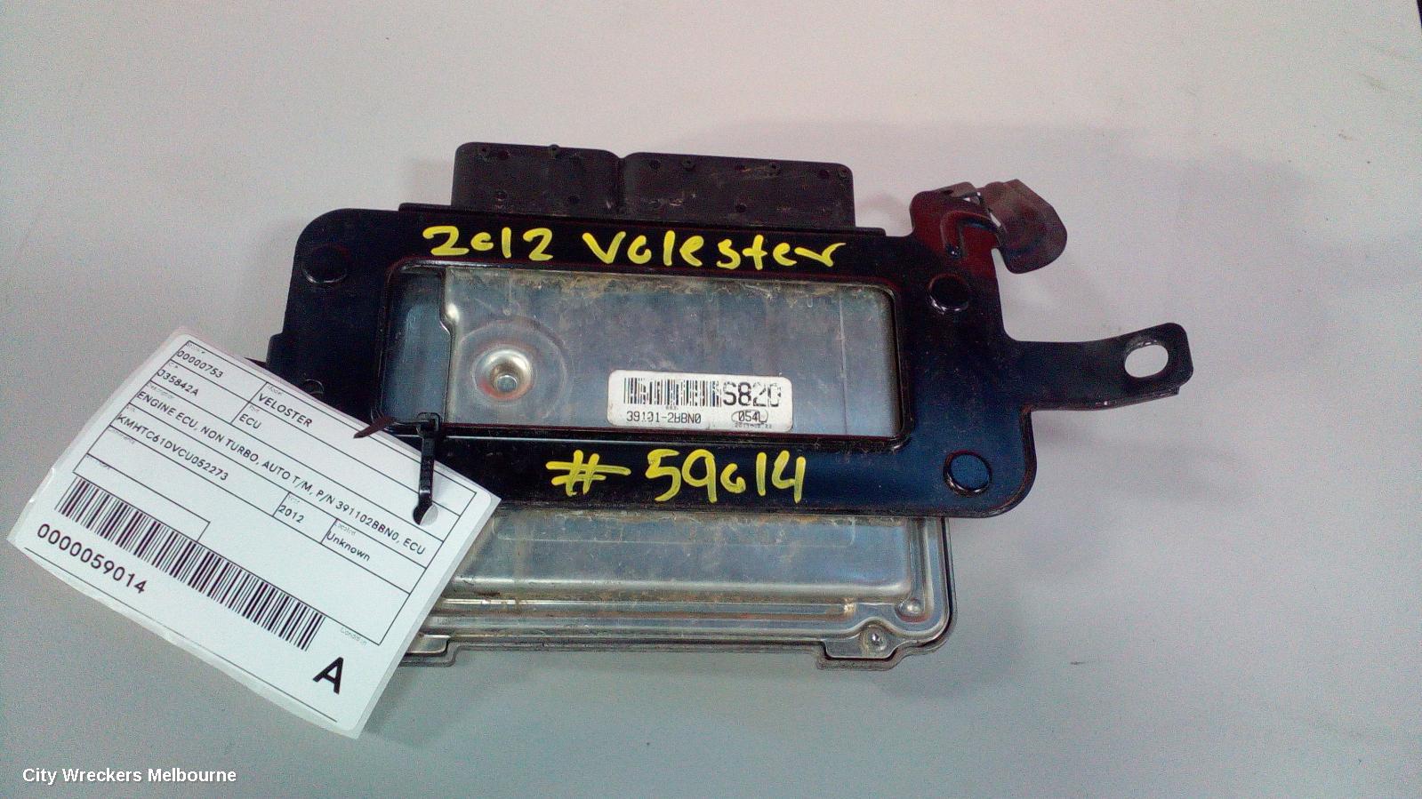 HYUNDAI VELOSTER ECU, ENGINE ECU, NON TURBO, AUTO T/M, P/N 391102BBN0, ECU ONLY, FS, 12/2011 - 02/2018 - Image 2