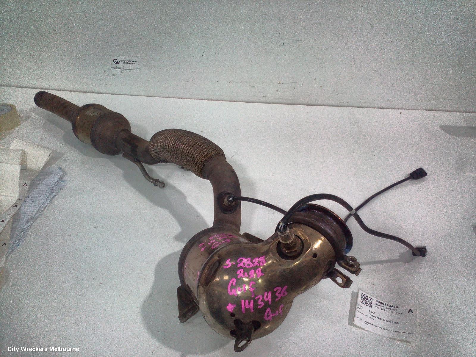 VOLKSWAGEN GOLF CATALYTIC CONVERTER, DOWNPIPE-CAT TYPE, PETROL, 1.4, TURBO, DJKA, GEN 8, 09/2020 ONWARDS - Image 1