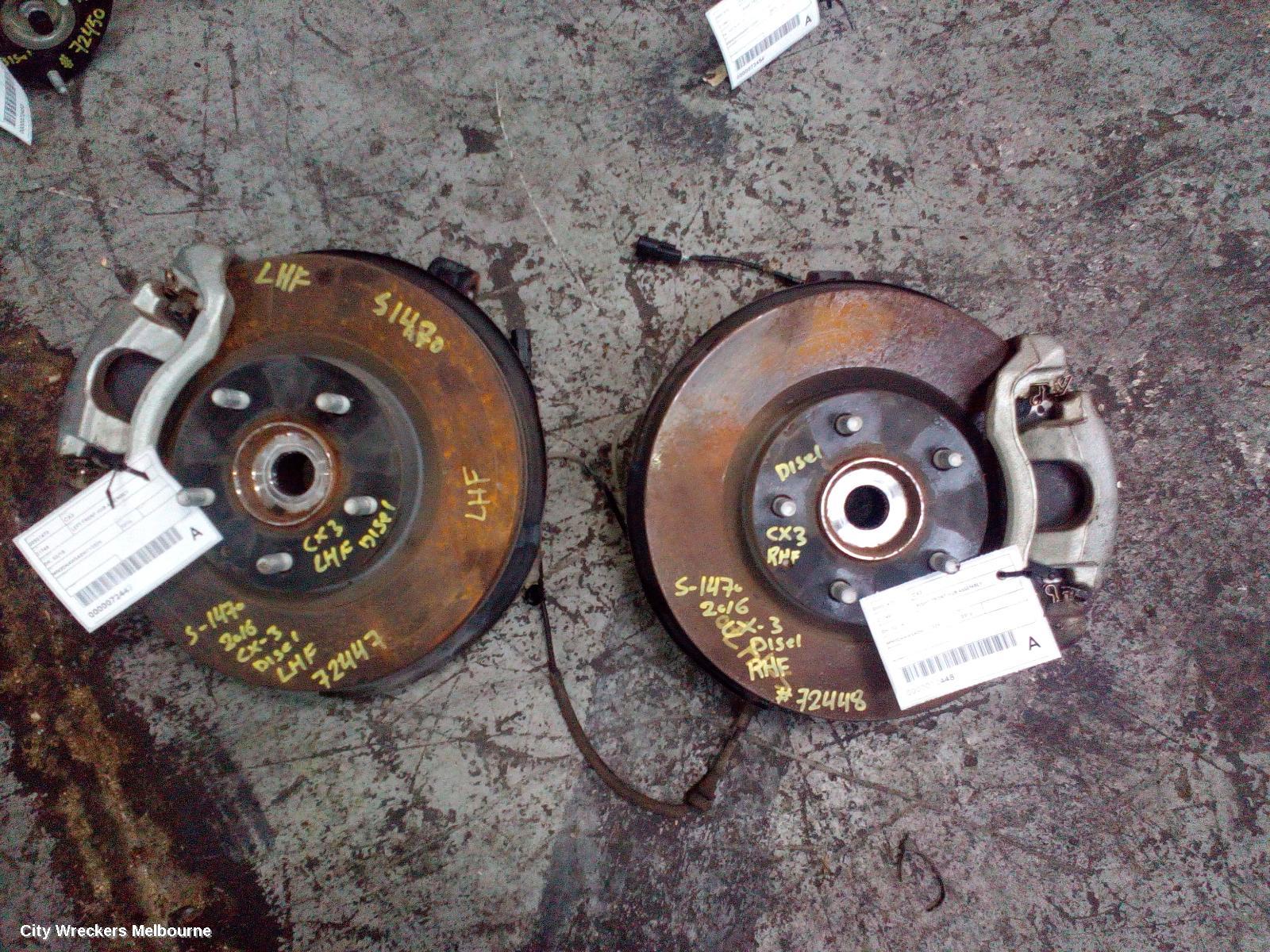 MAZDA CX3 RIGHT FRONT HUB ASSEMBLY, DK, 03/2015 ONWARDS - Image 2