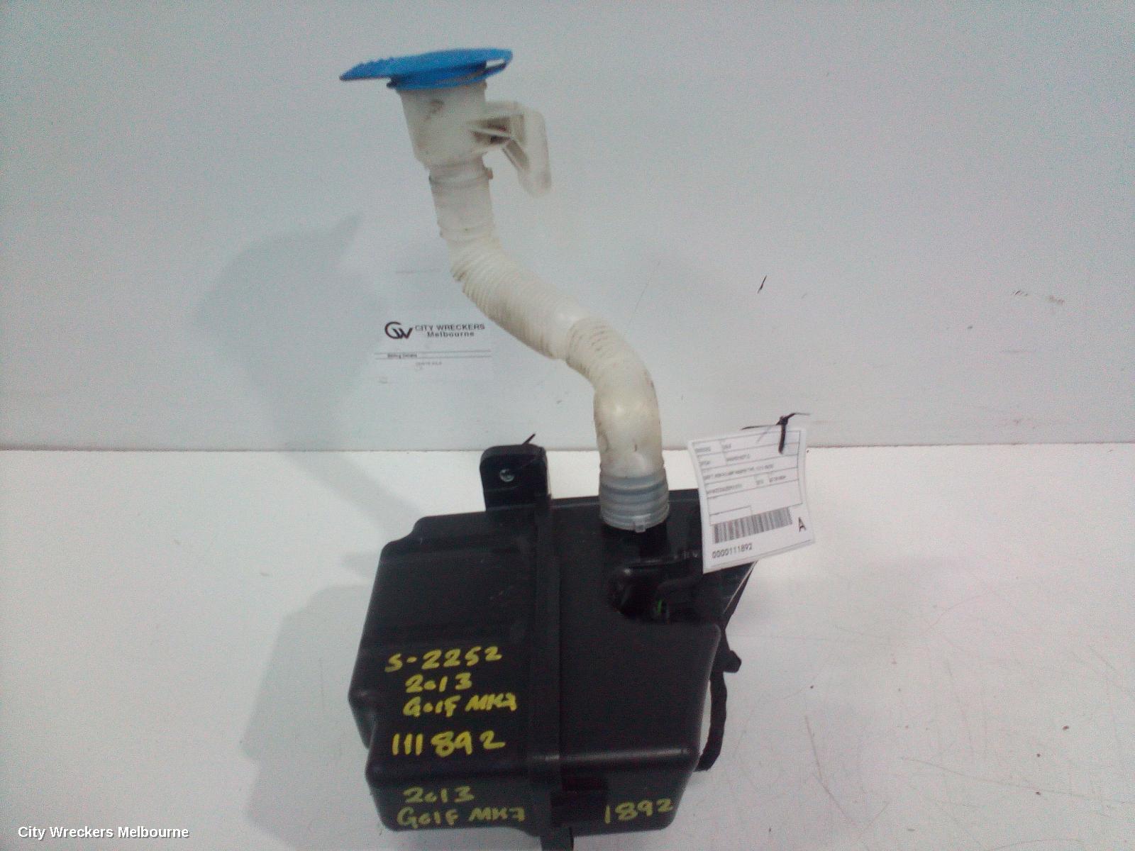 VOLKSWAGEN GOLF WASHER BOTTLE, GEN 7, NON H/LAMP WASHER TYPE, 12/2012 - 08/2020 - Image 3