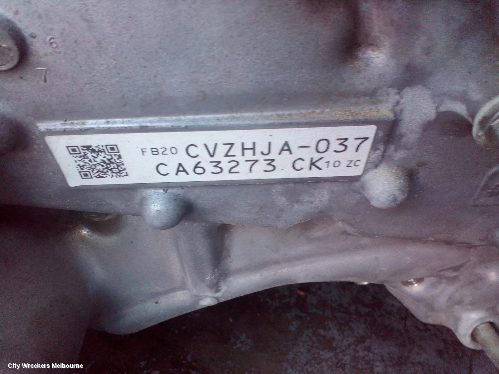 SUBARU IMPREZA ENGINE, PETROL, 2.0, FB20, AUTO T/M, G5, 11/2016 ONWARDS - Image 3