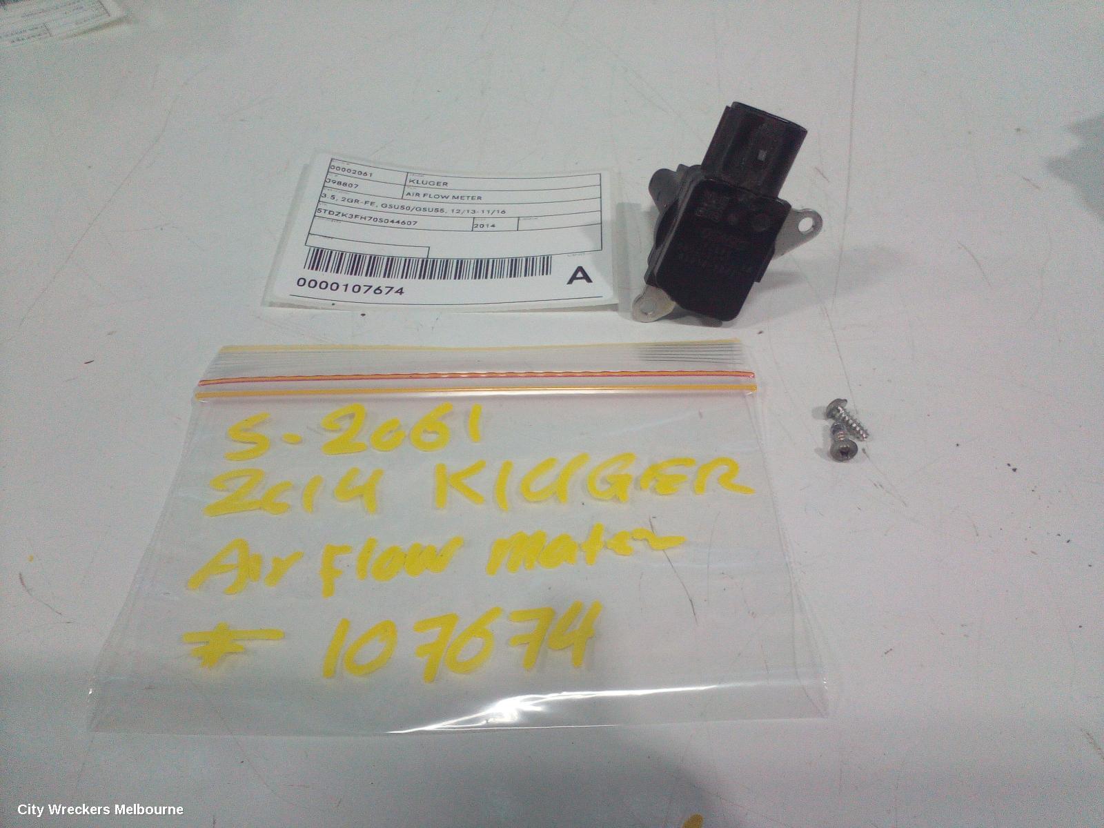 TOYOTA KLUGER AIR FLOW METER, 3.5, 2GR-FE, GSU50/GSU55, 12/2013 - 11/2016 - Image 2