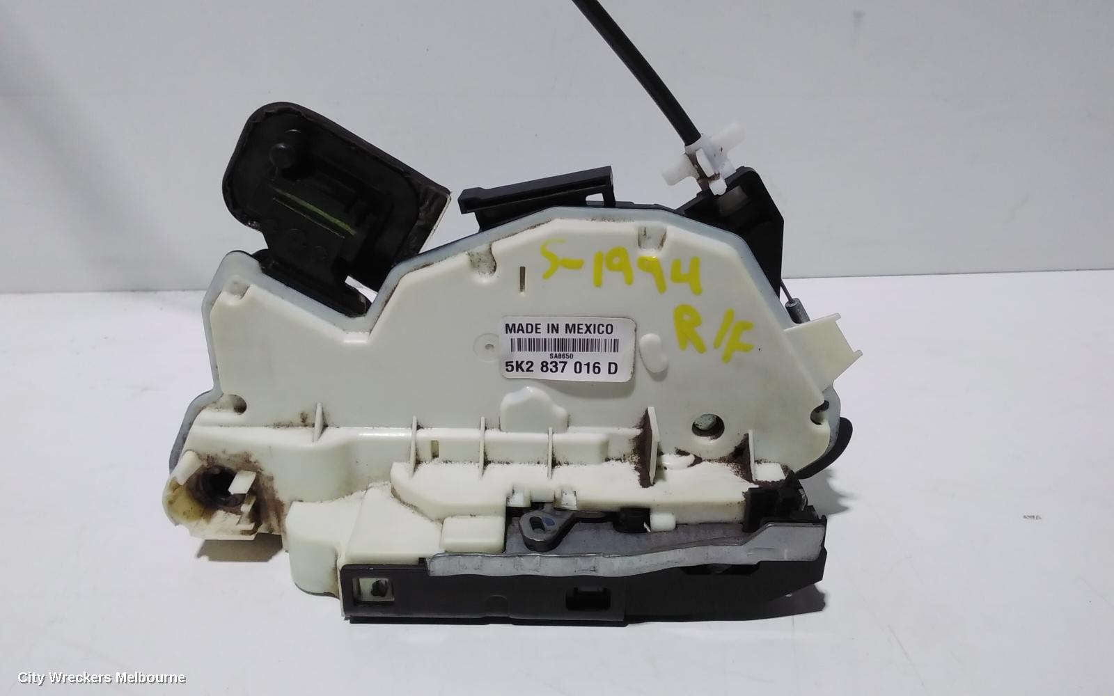 VOLKSWAGEN JETTA DOOR/BOOT/GATE LOCK, RIGHT FRONT DOOR LOCK, P/N 5K2837016D, 1B, 02/2011 - 12/2017 - Image 2