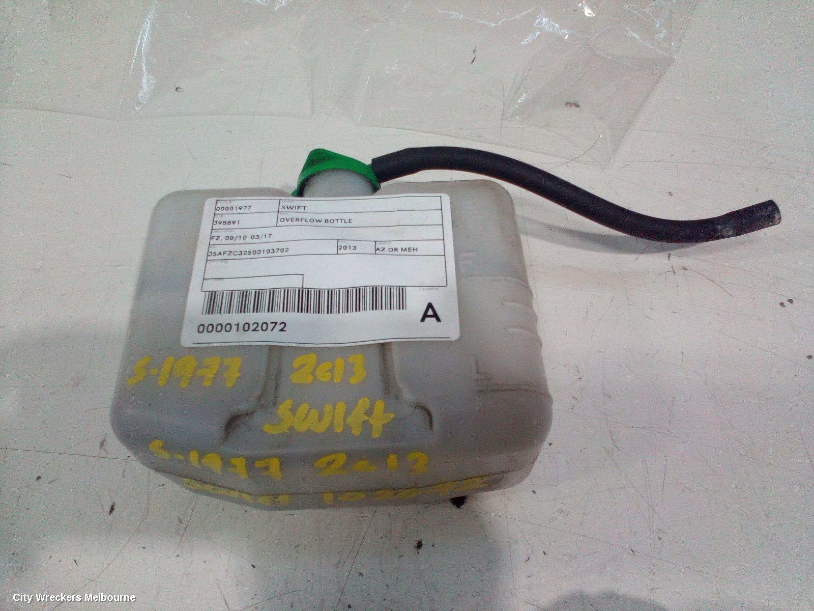 SUZUKI SWIFT OVERFLOW BOTTLE, FZ, 08/2010 - 03/2017 - Image 1