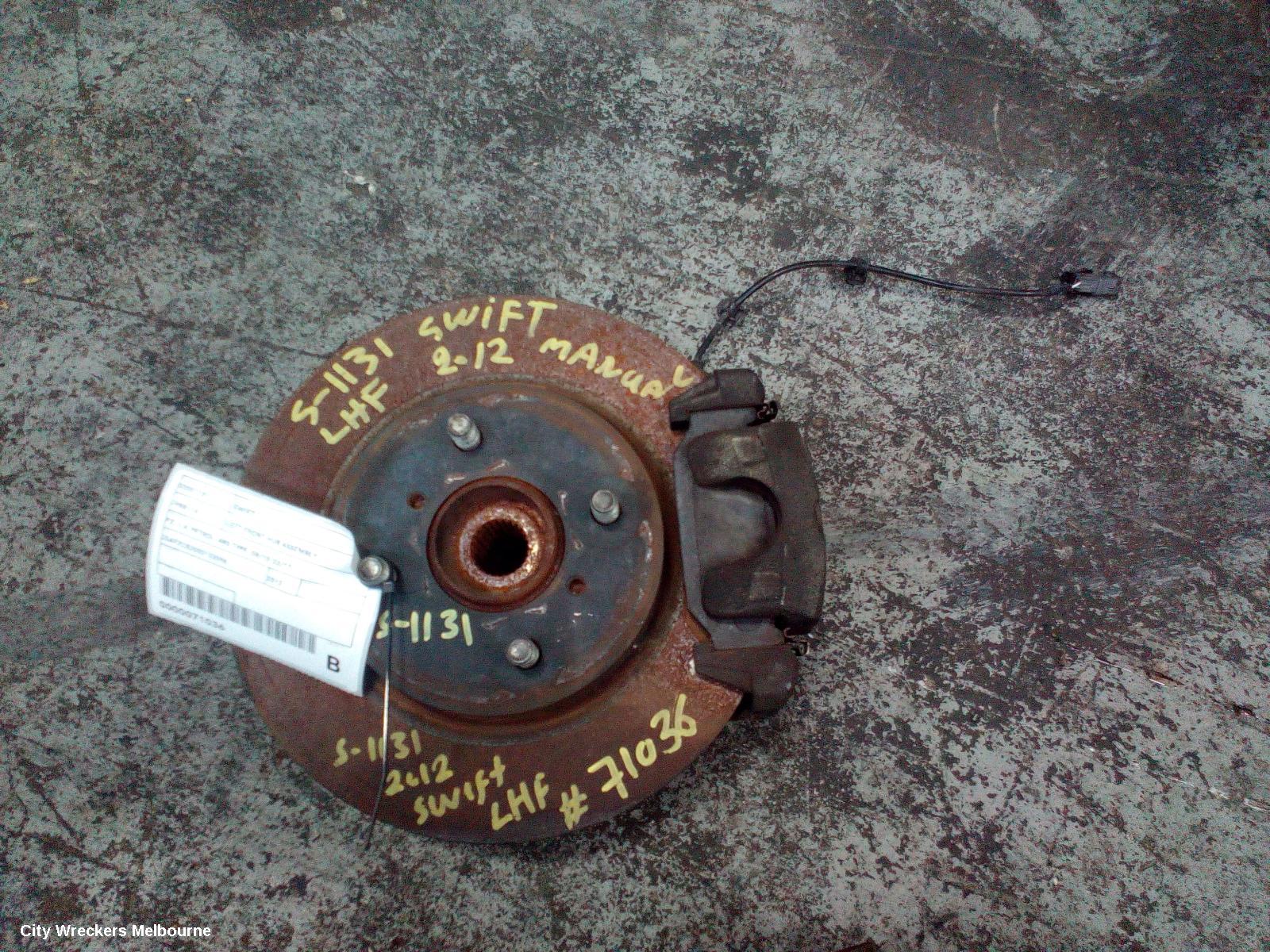 SUZUKI SWIFT LEFT FRONT HUB ASSEMBLY, FZ, 1.4, PETROL, ABS TYPE, 08/2010 - 03/2017 - Image 1