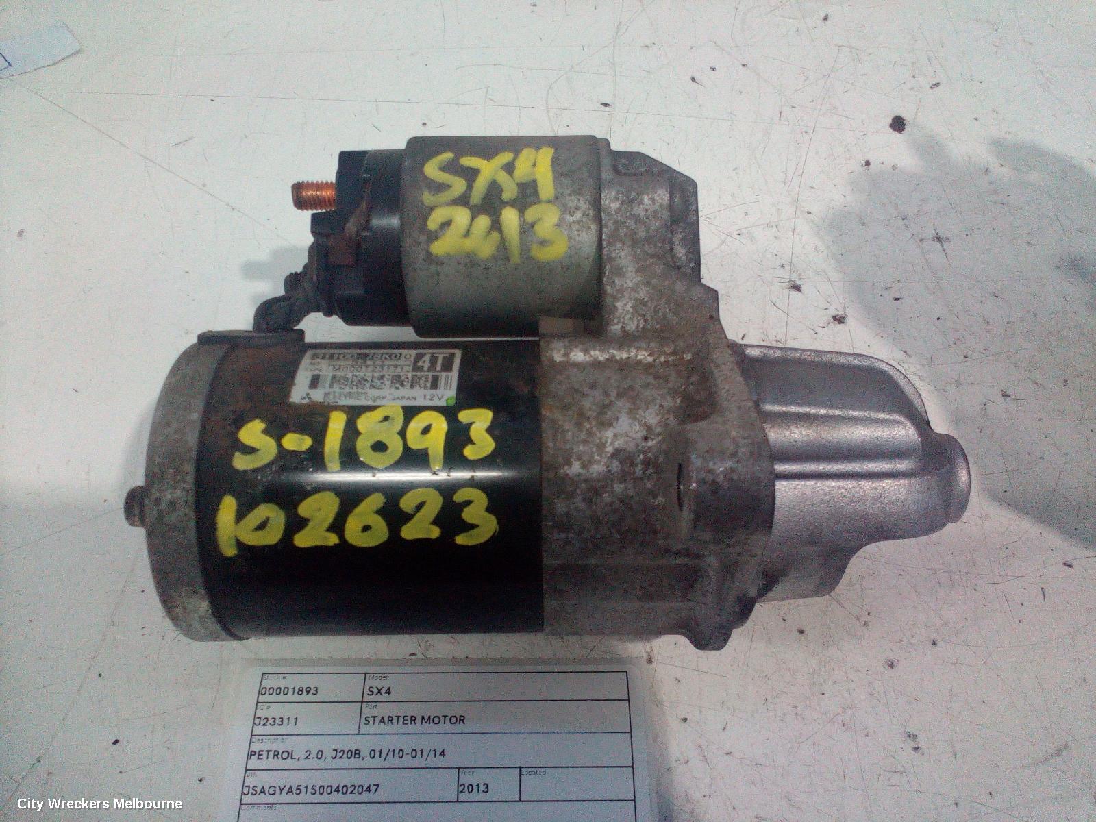 SUZUKI SX4 STARTER, PETROL, 2.0, J20B, 01/2010 - 01/2014 - Image 2