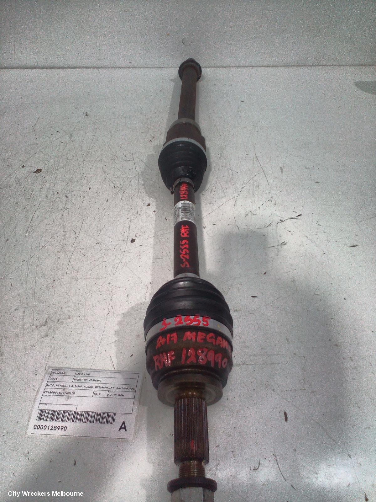 RENAULT MEGANE RIGHT DRIVESHAFT, AUTO, PETROL, 1.6, M5M, TURBO, BFB/KFB/LFF, 06/2016 - 02/2020 - Image 1