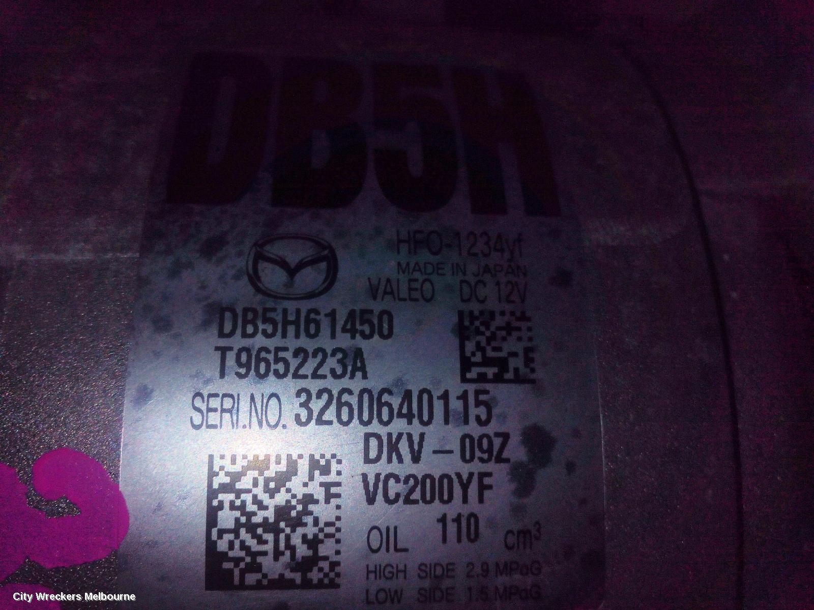 MAZDA 2 A/C COMPRESSOR, PETROL, 1.5, S-VT, SKYACTIV-G, DJ/DL, 11/2019 ONWARDS - Image 3