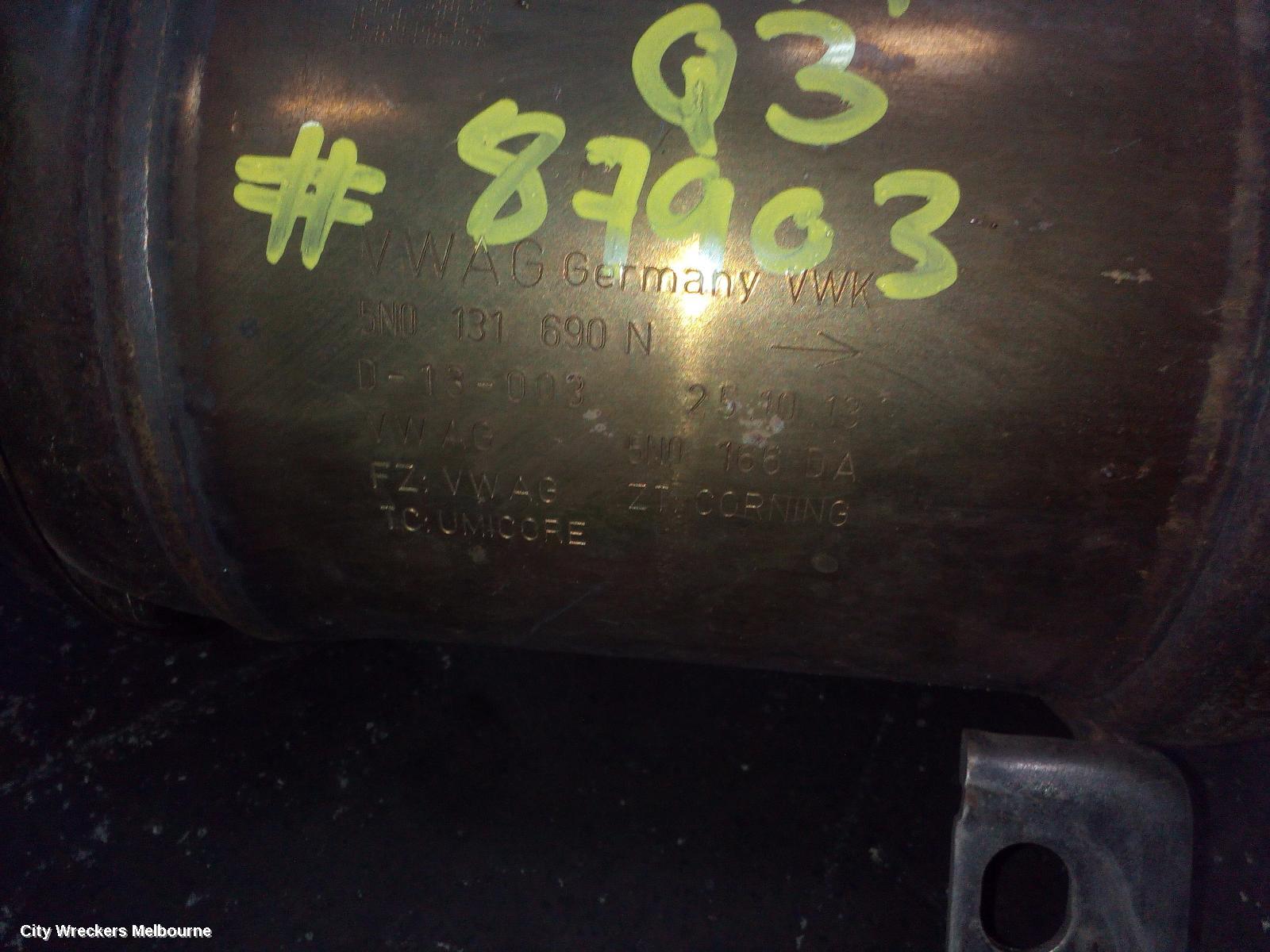 AUDI Q3 CATALYTIC CONVERTER, UNDER CAR-CAT TYPE, 1.4, PETROL, CHPB/CZEA CODE, 8U, 02/2014 - 12/2018 - Image 1