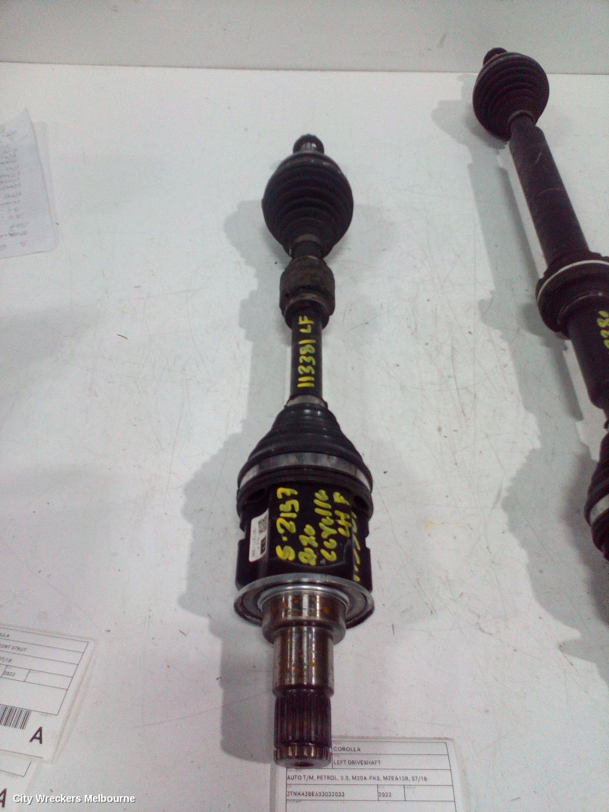TOYOTA COROLLA LEFT DRIVESHAFT, AUTO T/M, PETROL, 2.0, M20A-FKS, MZEA12R, 07/2018 ONWARDS - Image 2