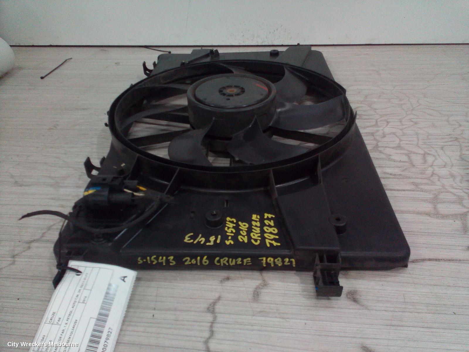 HOLDEN CRUZE FAN, RADIATOR FAN, 1.8, PETROL, AUTO T/M, JH, 03/2011 - 01/2017 - Image 1