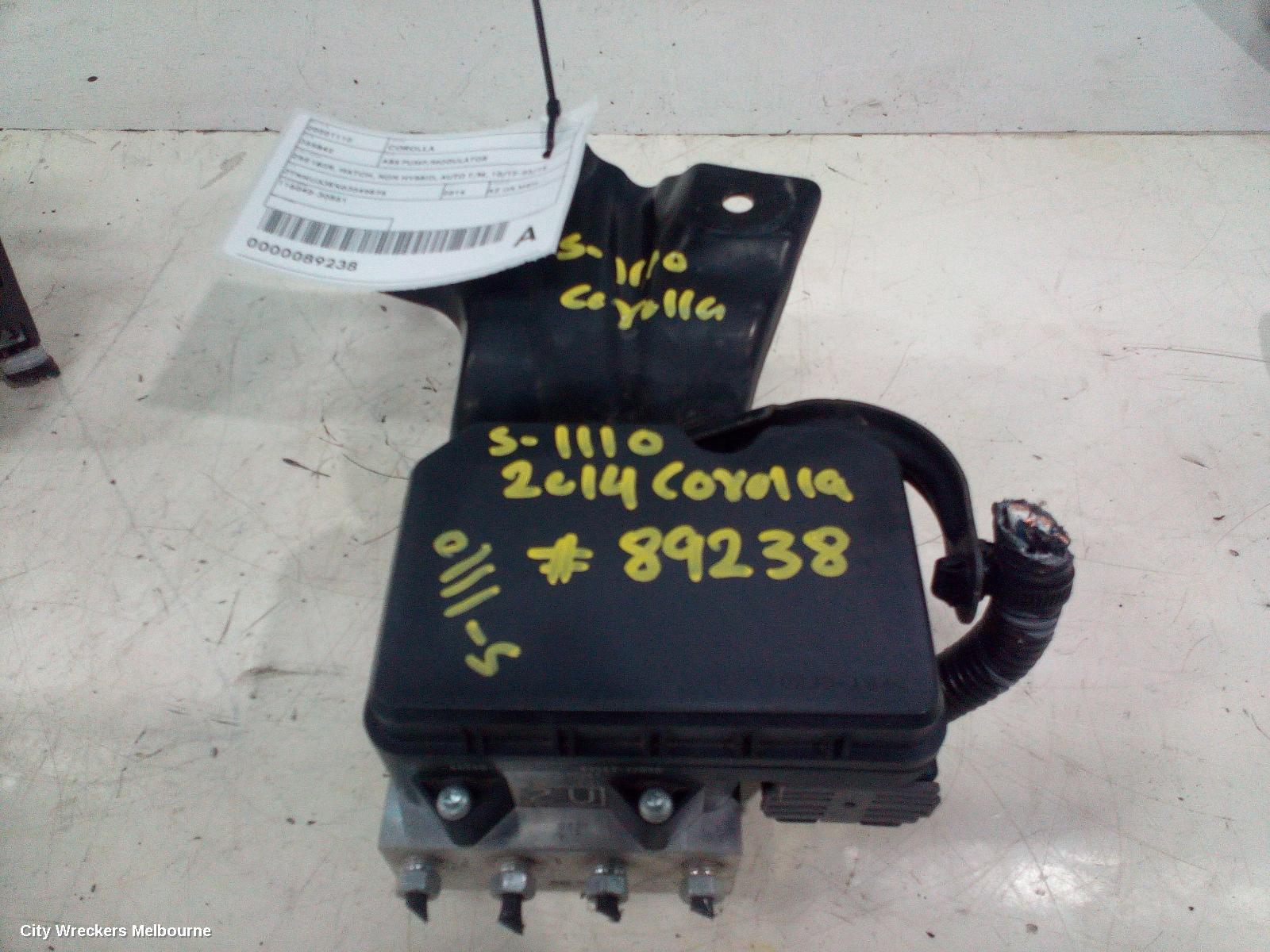 TOYOTA COROLLA ABS PUMP/MODULATOR, ZRE182R, HATCH, NON HYBRID, AUTO T/M, 10/2012 - 03/2015 - Image 1