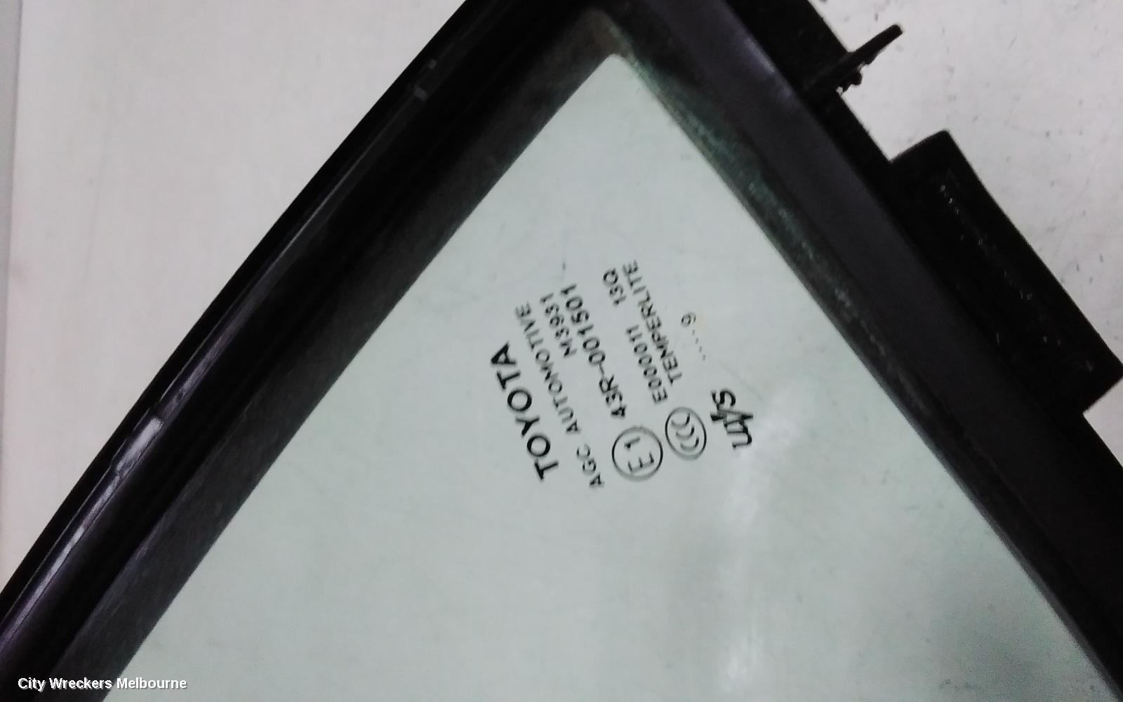 TOYOTA COROLLA LEFT REAR 1/4 DOOR GLASS, ZRE152R, HATCH, 03/2007 - 09/2012 - Image 2